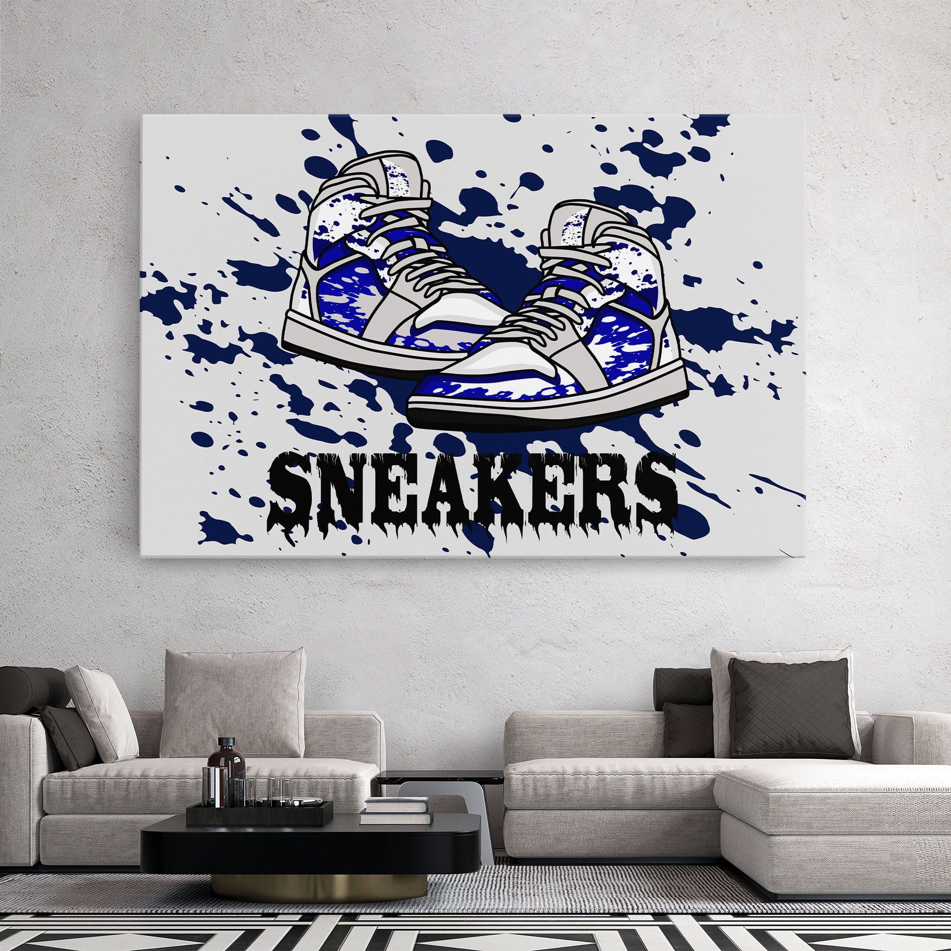 Dark Blue Sneakers mockup 2