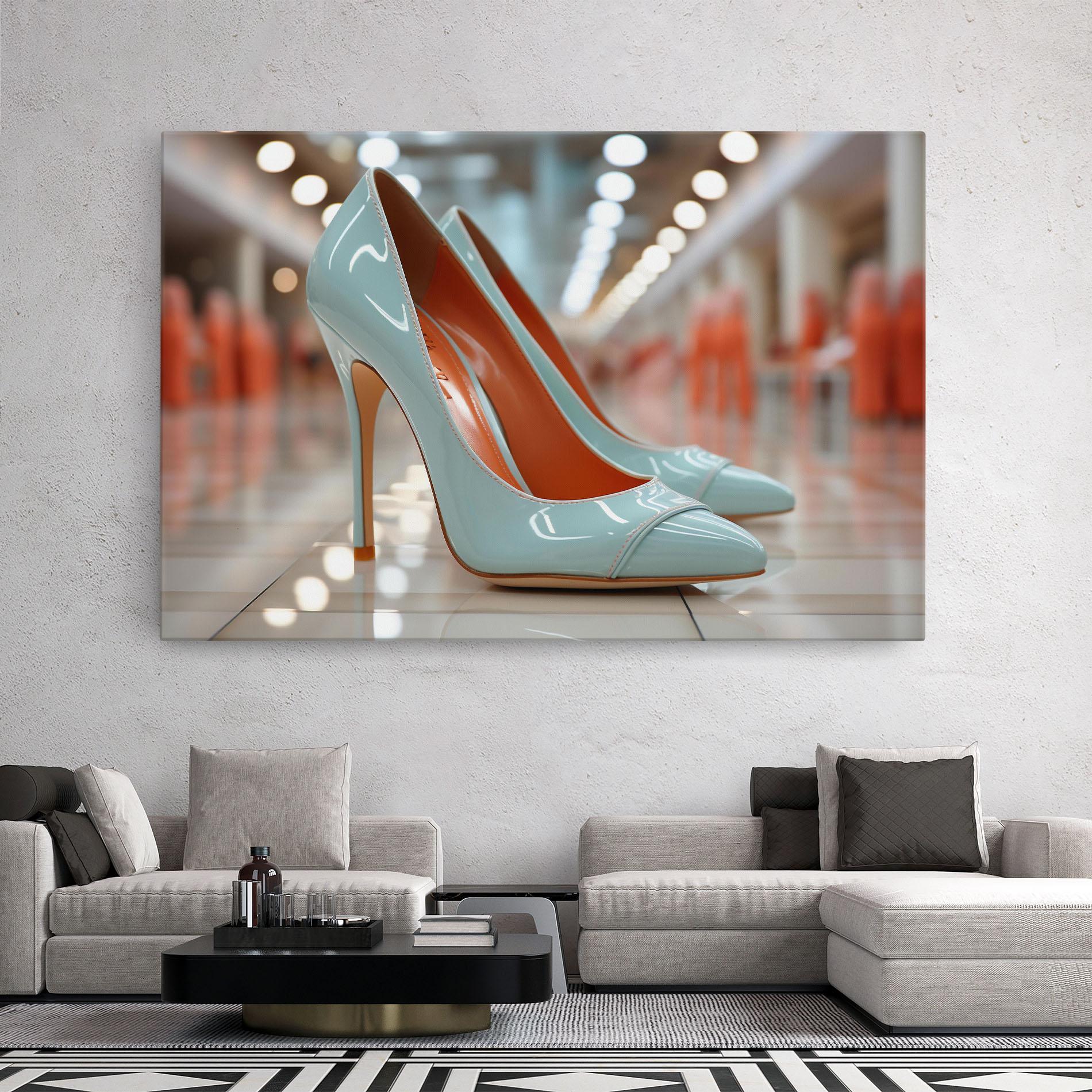 Tablou Canvas Light Blue Heels mockup 2