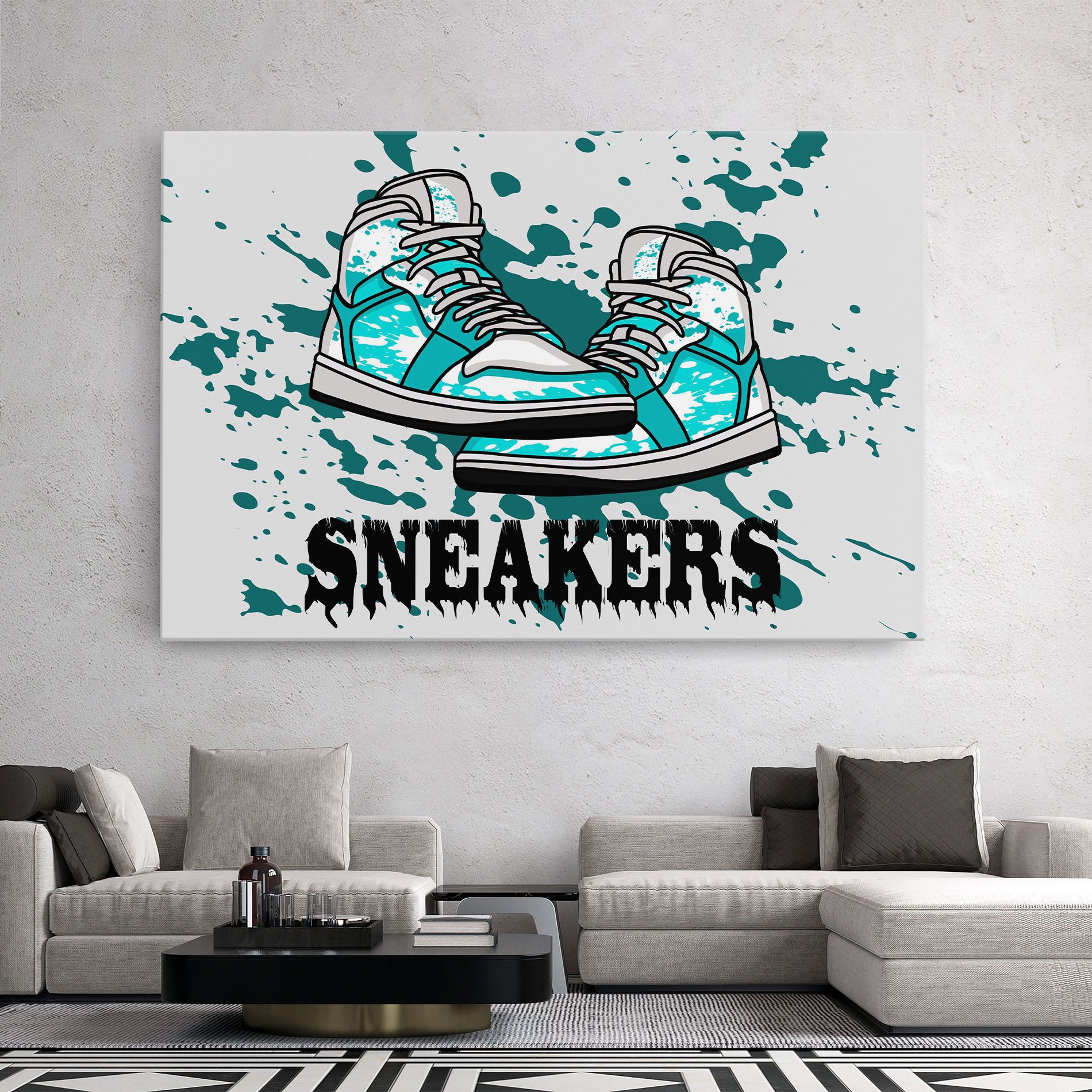 Light Blue Sneakers mockup 2