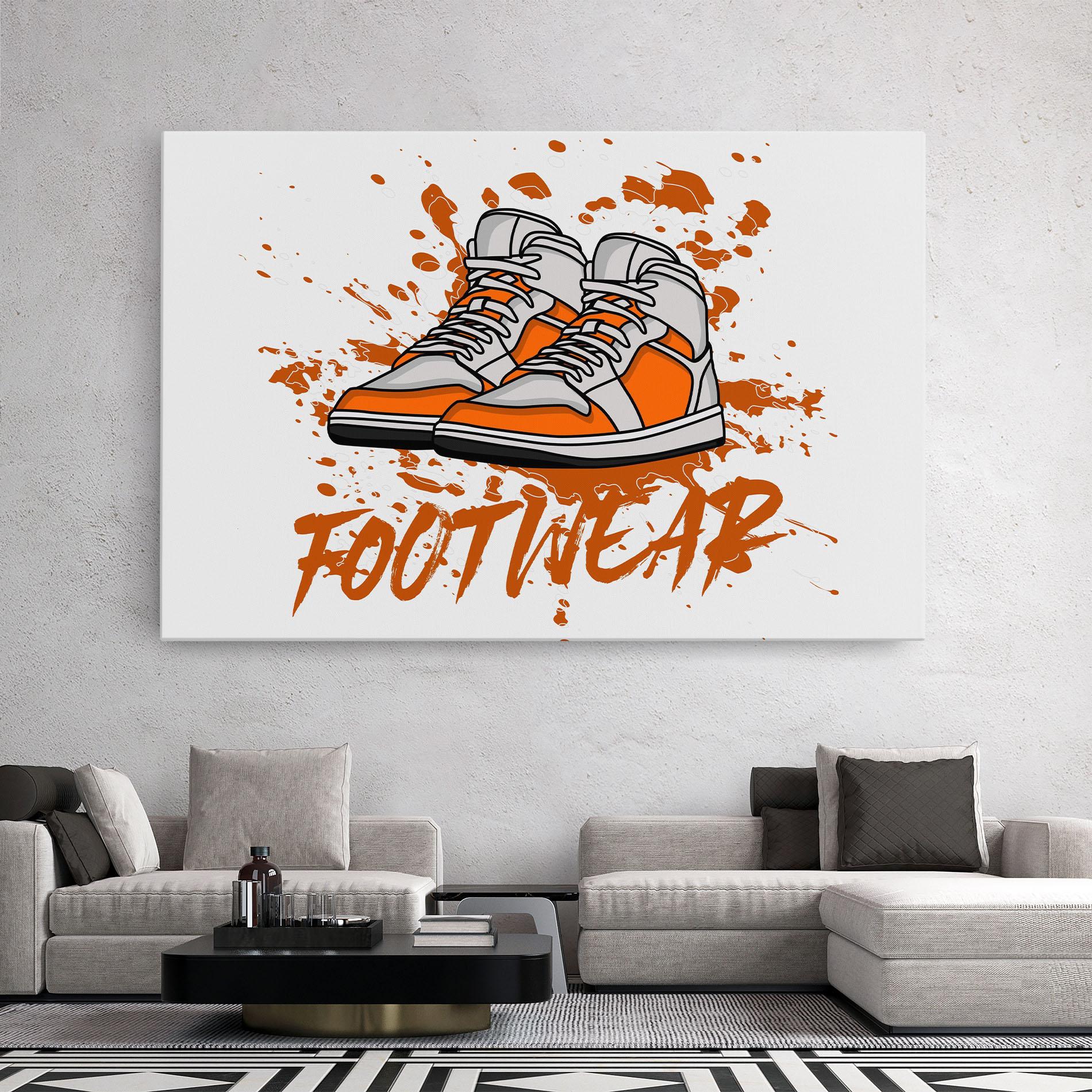 Tablou Canvas Orange Footwear mockup 2