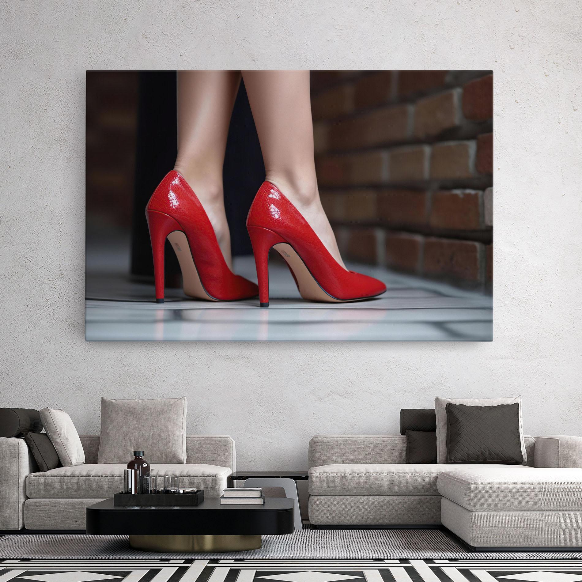Tablou Canvas Sexy Red Heels mockup 2