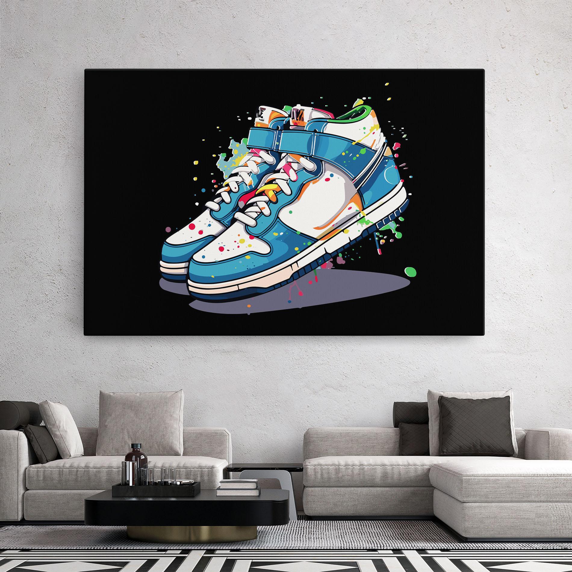 Tablou Canvas Shoes Splash Color mockup 2