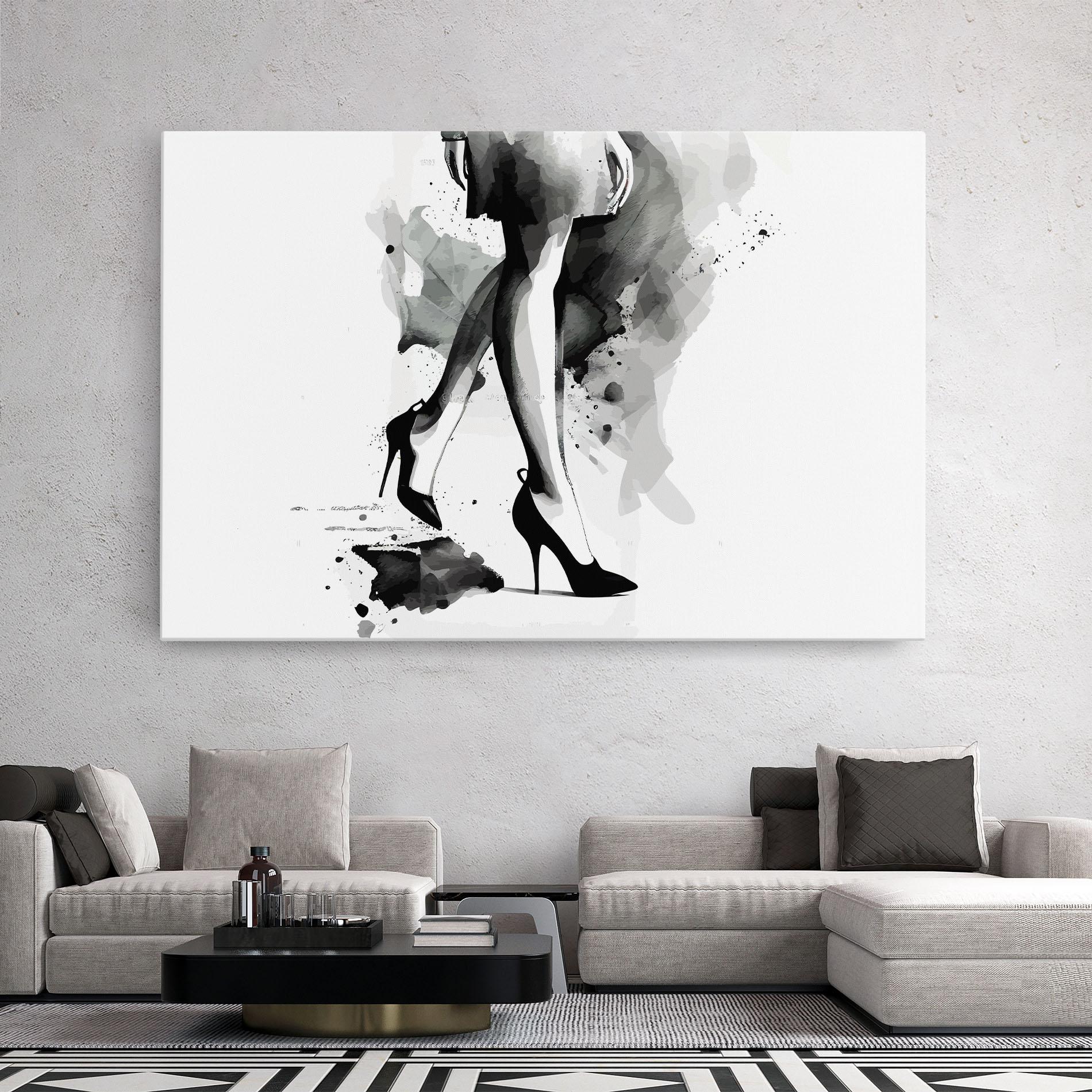 Tablou Canvas Watercolor Shoes mockup 2