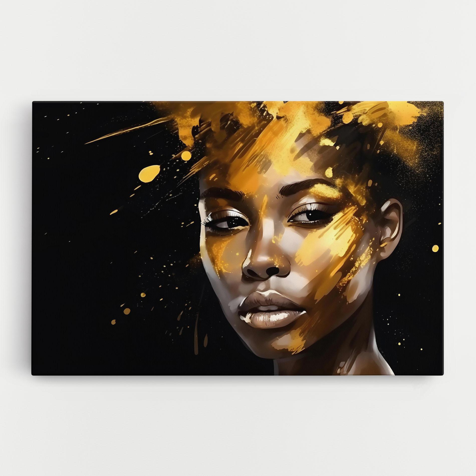 Tablou Canvas African Gold Woman mockup 0