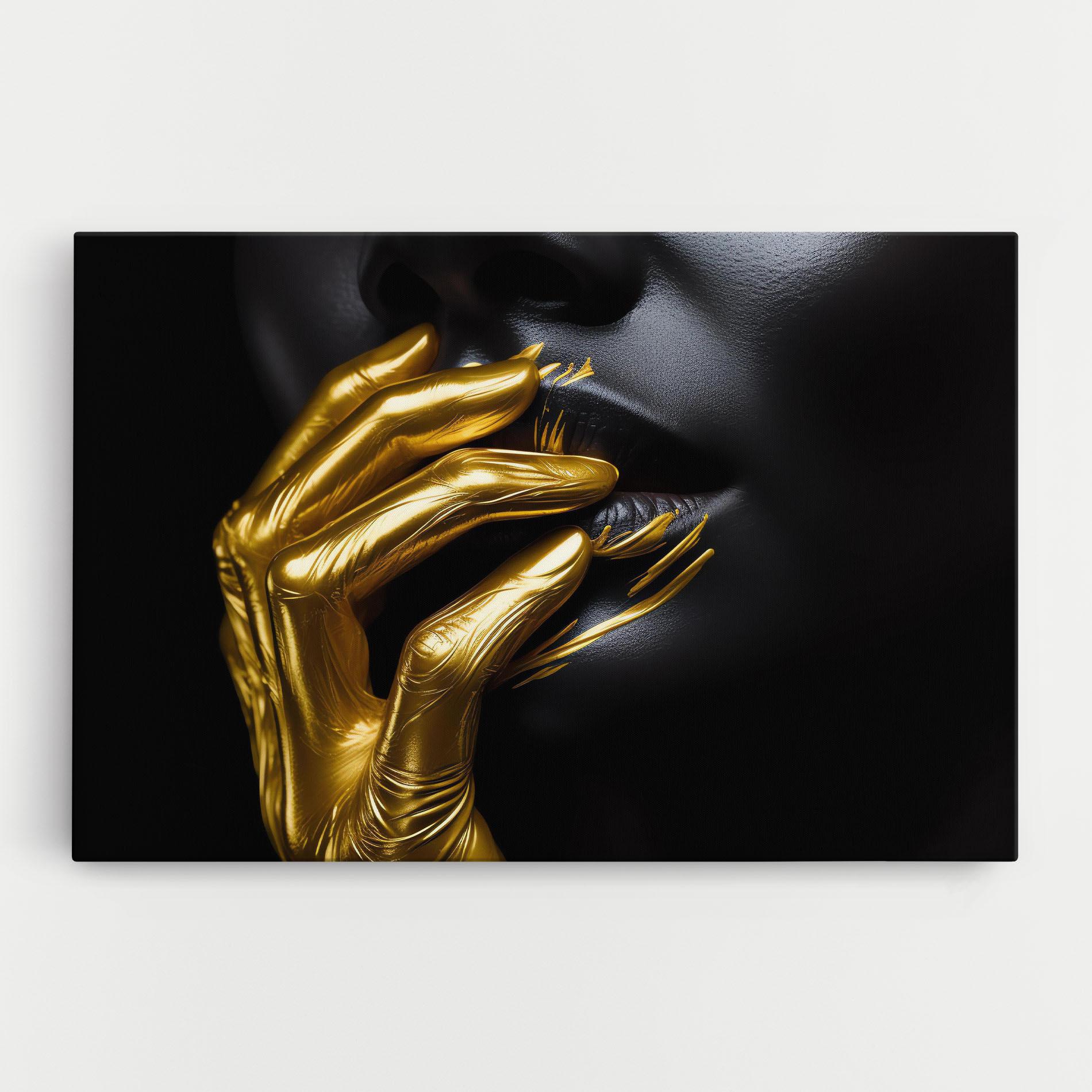 Tablou Canvas Gold Small Hand mockup 0