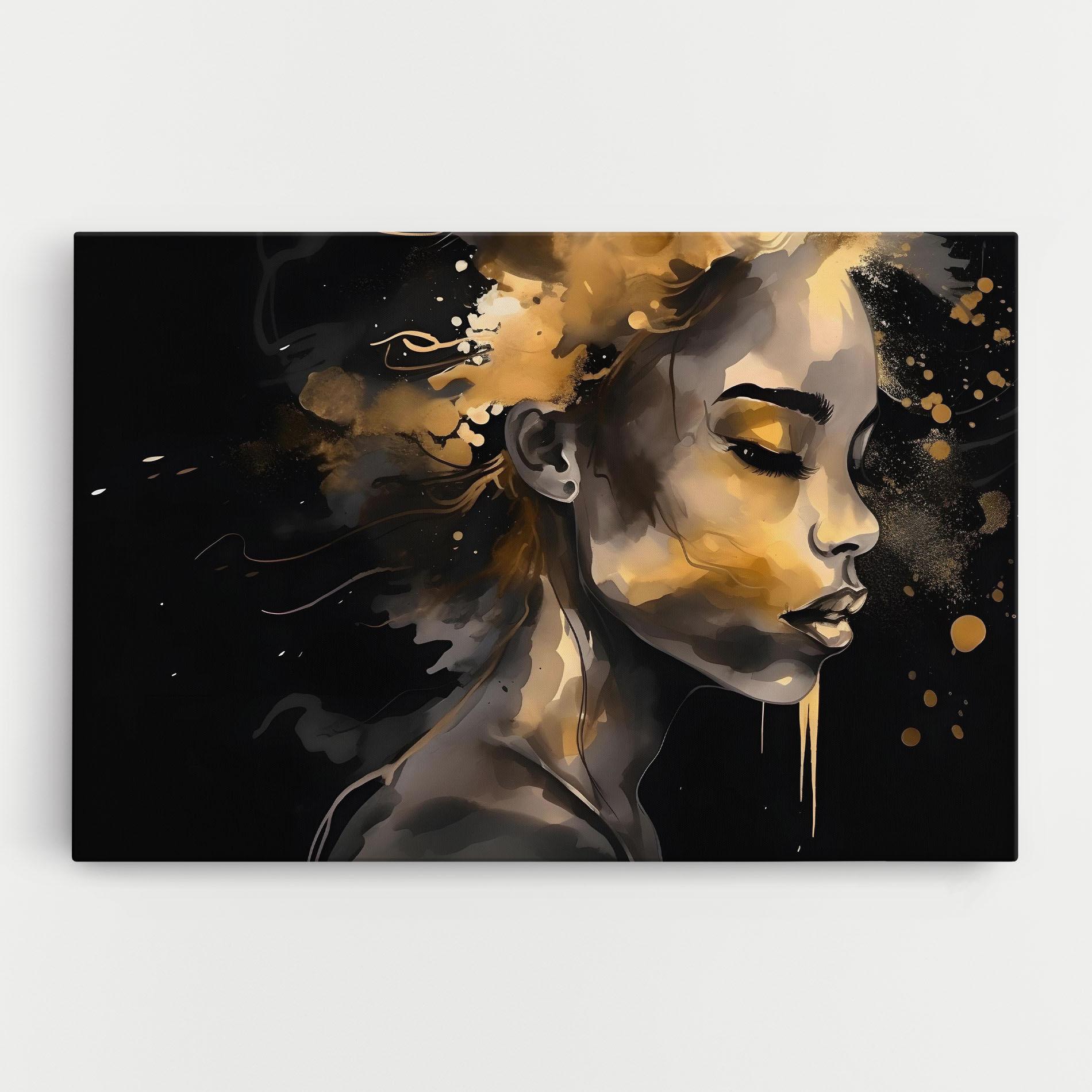 Tablou Canvas Gold Stylish Modern mockup 0