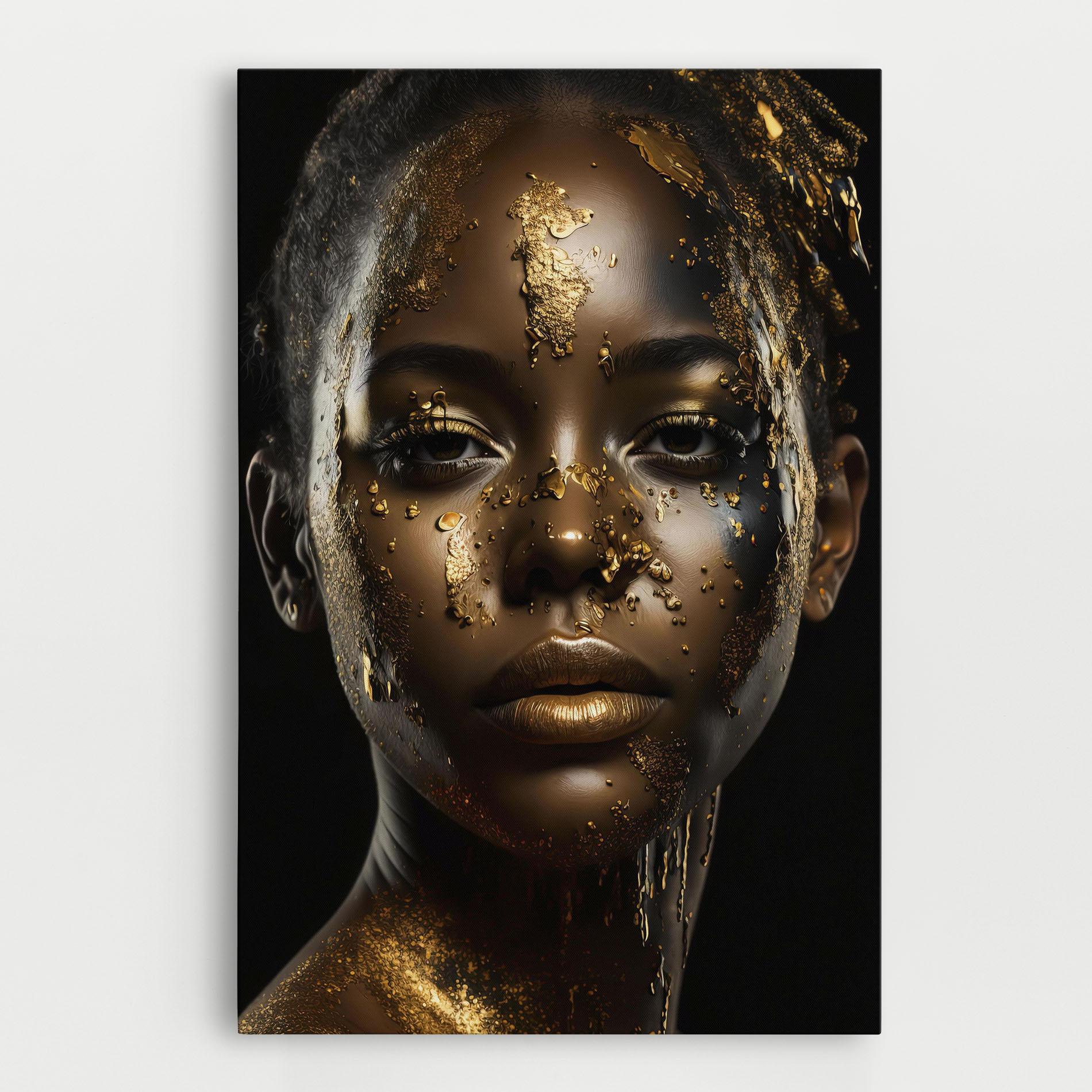 Tablou Canvas Attractive Gold Woman mockup 0