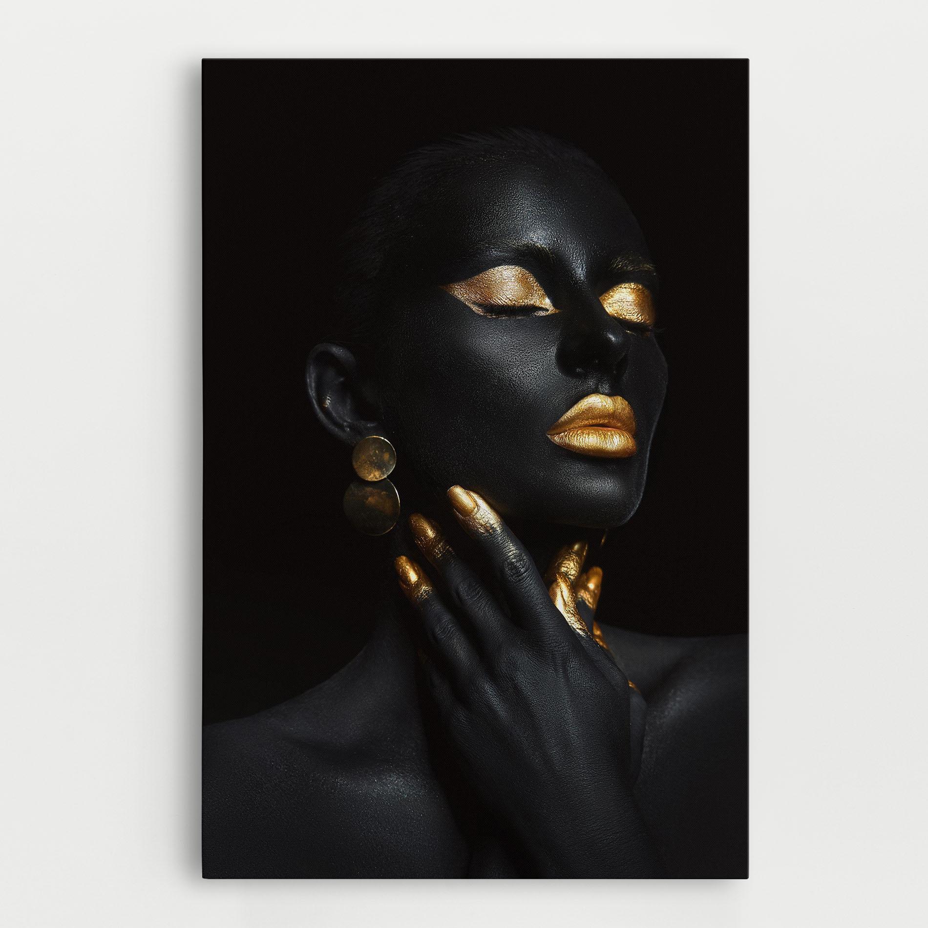 Tablou Canvas Eyelids Gold Makeup mockup 0