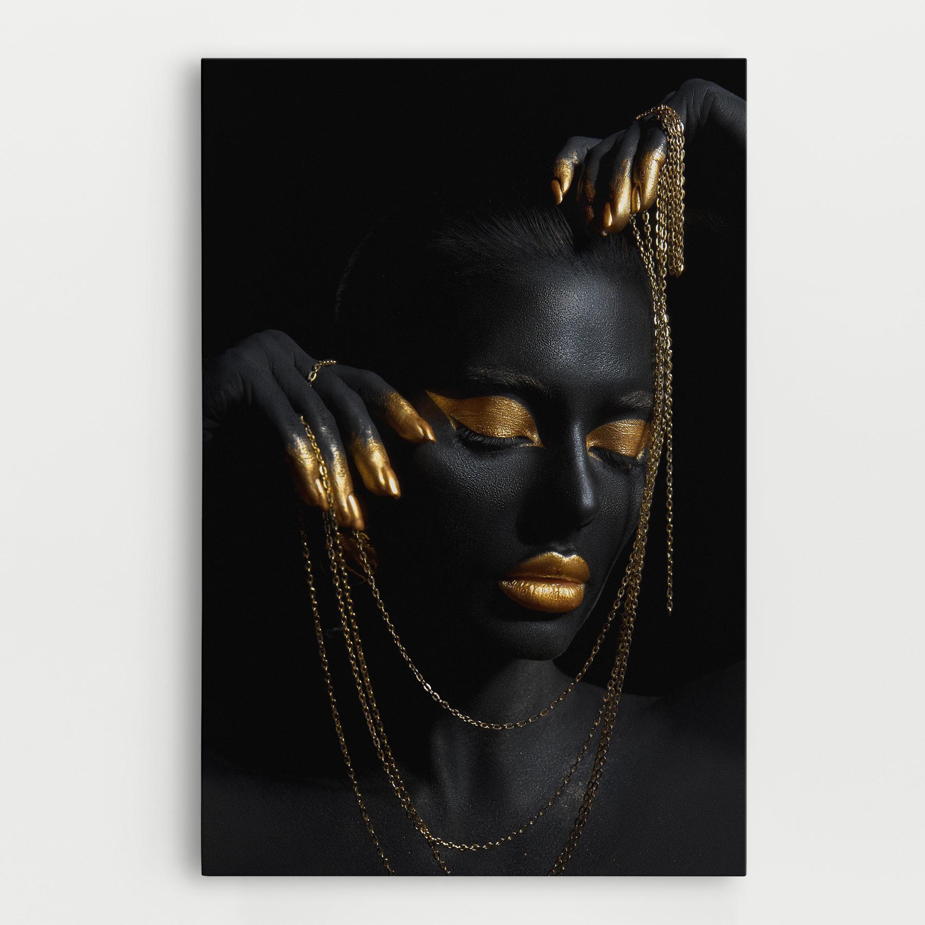 Tablou Canvas Gold Black Skin mockup 0