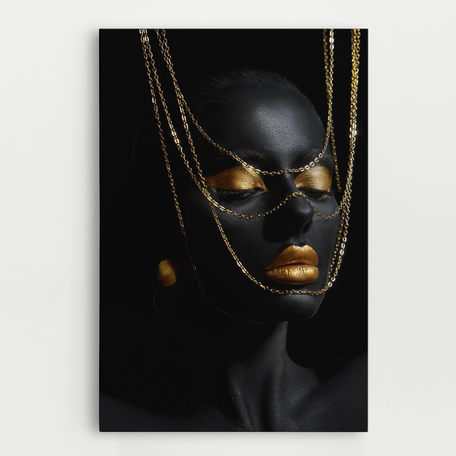 Tablou Canvas Gold Chain Girl mockup 0