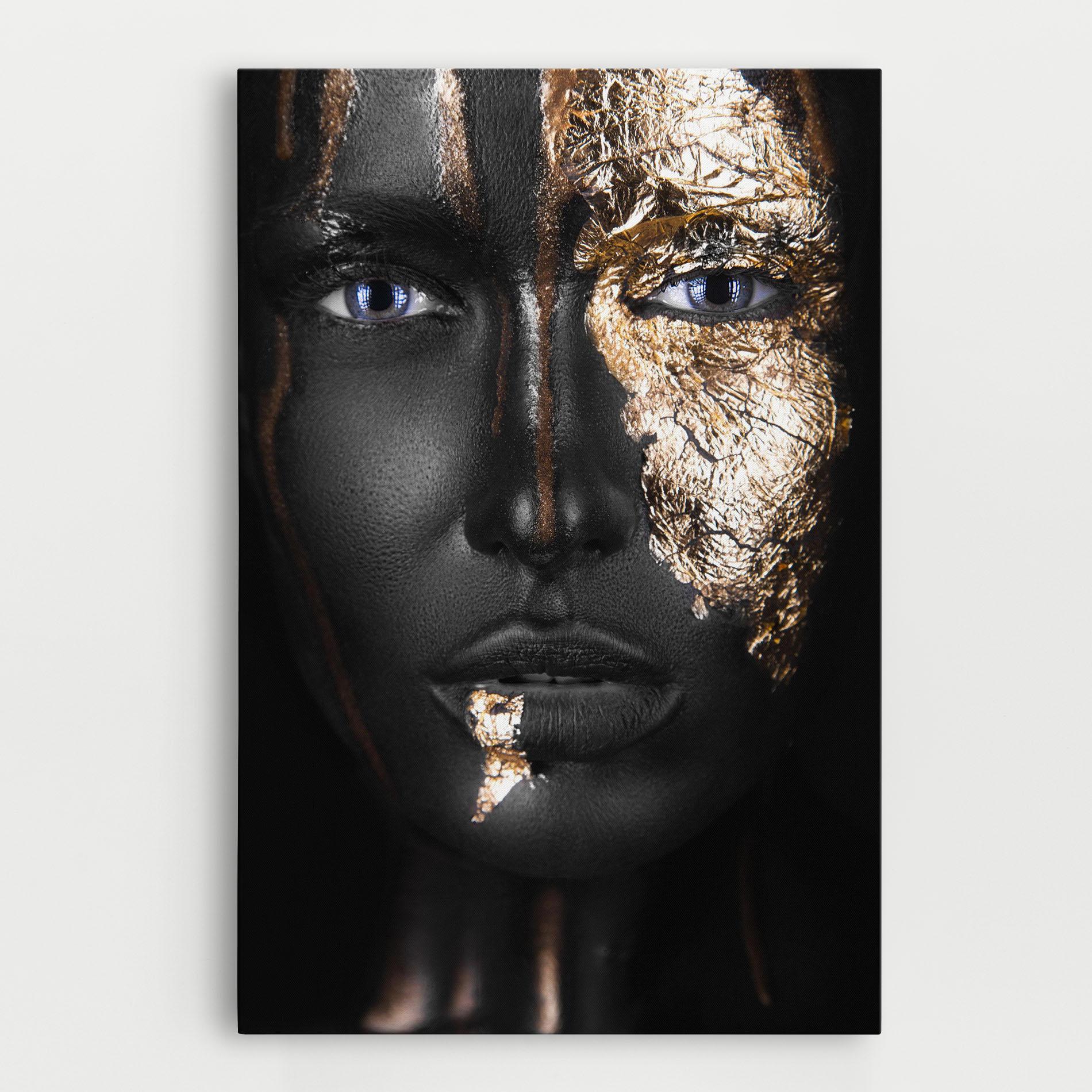 Tablou Canvas Golden Face mockup 0