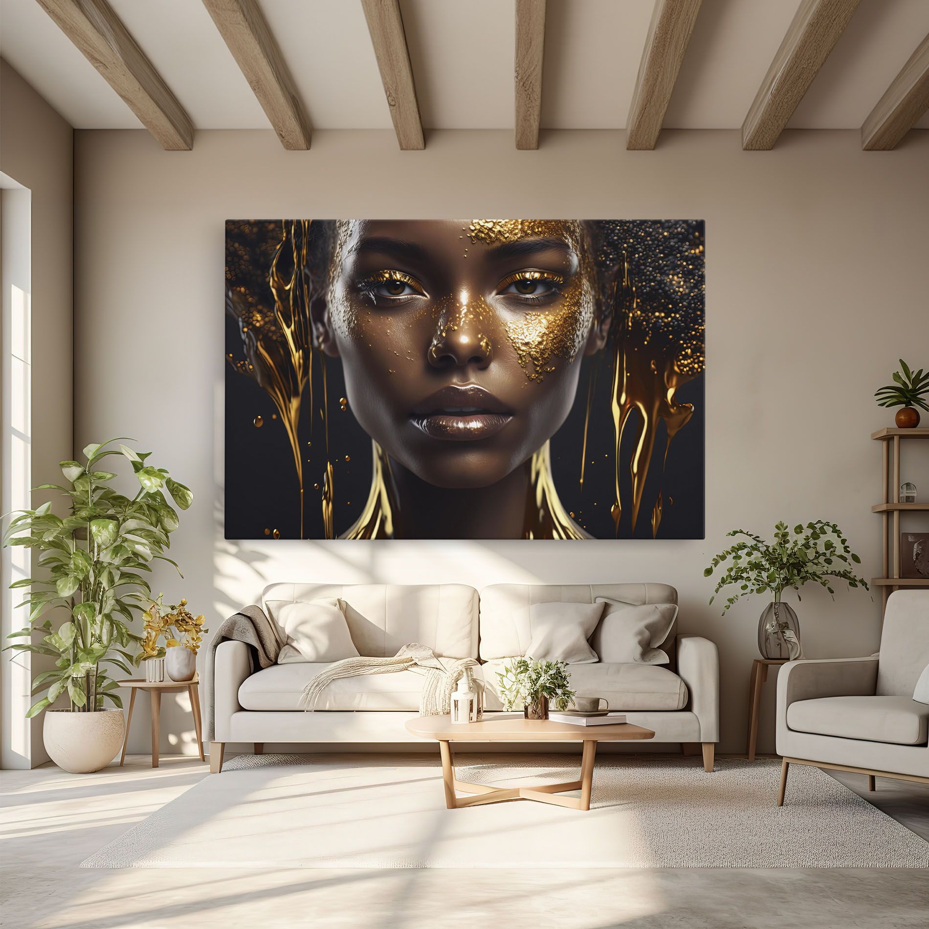 Gold Portrait Falling mockup 6