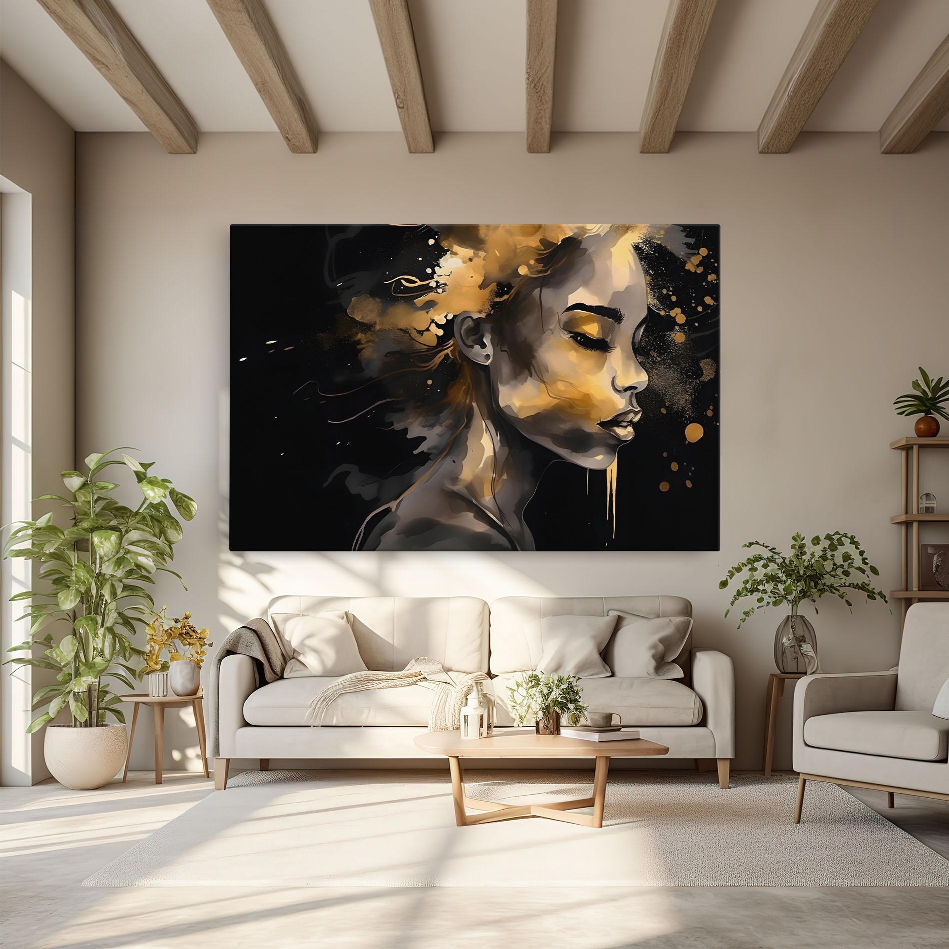 Tablou Canvas Gold Stylish Modern mockup 6