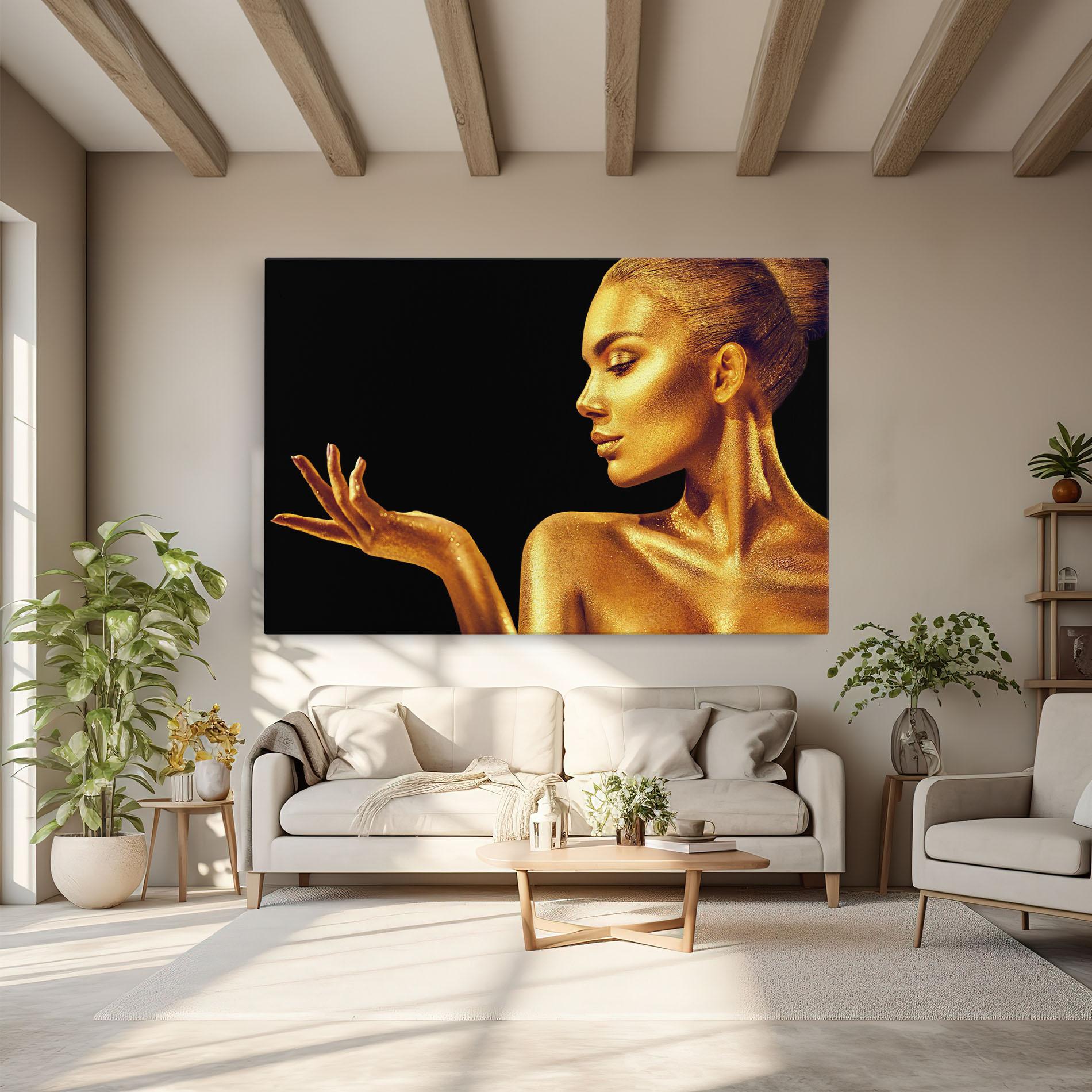 Tablou Canvas Golden Glamour mockup 6