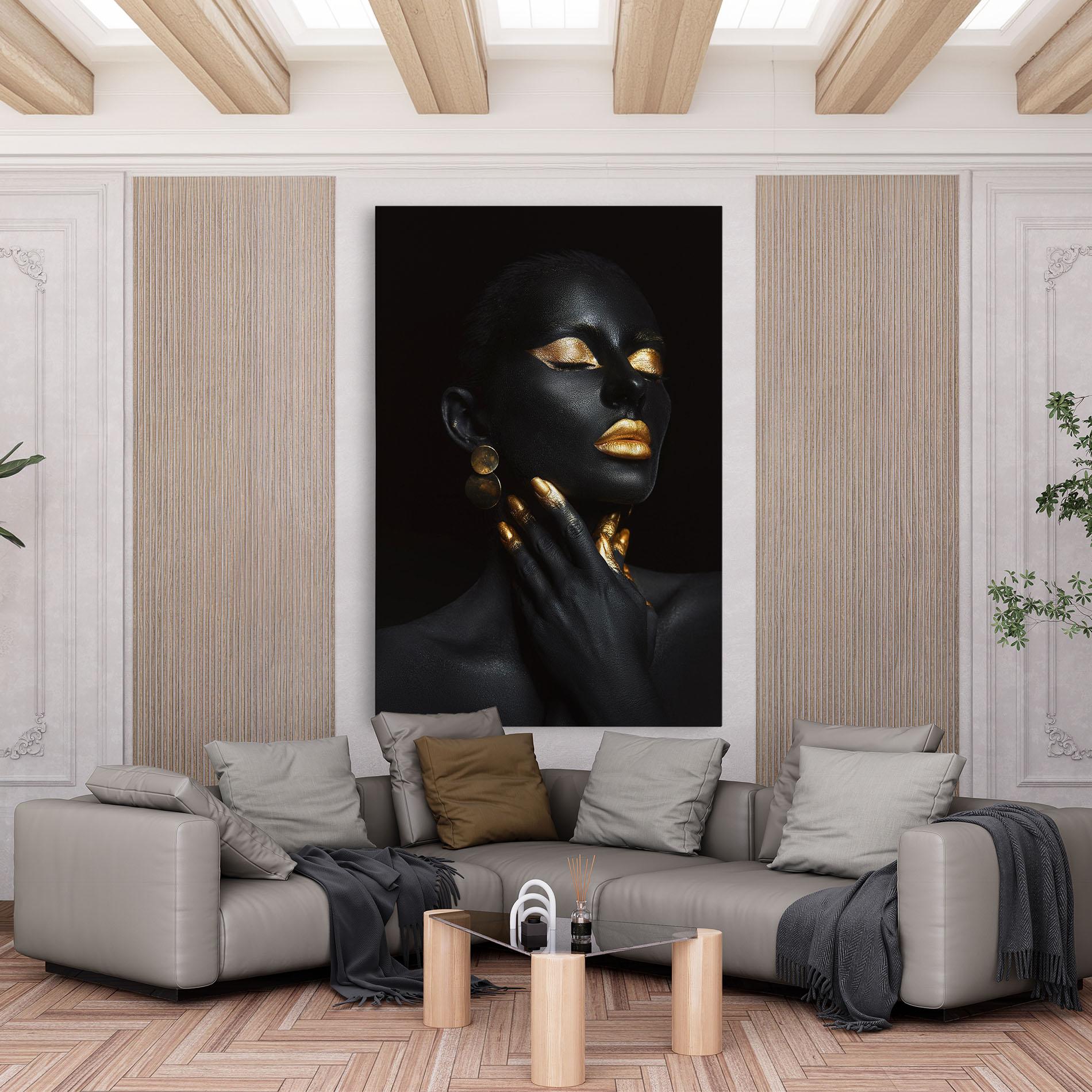 Tablou Canvas Eyelids Gold Makeup mockup 6