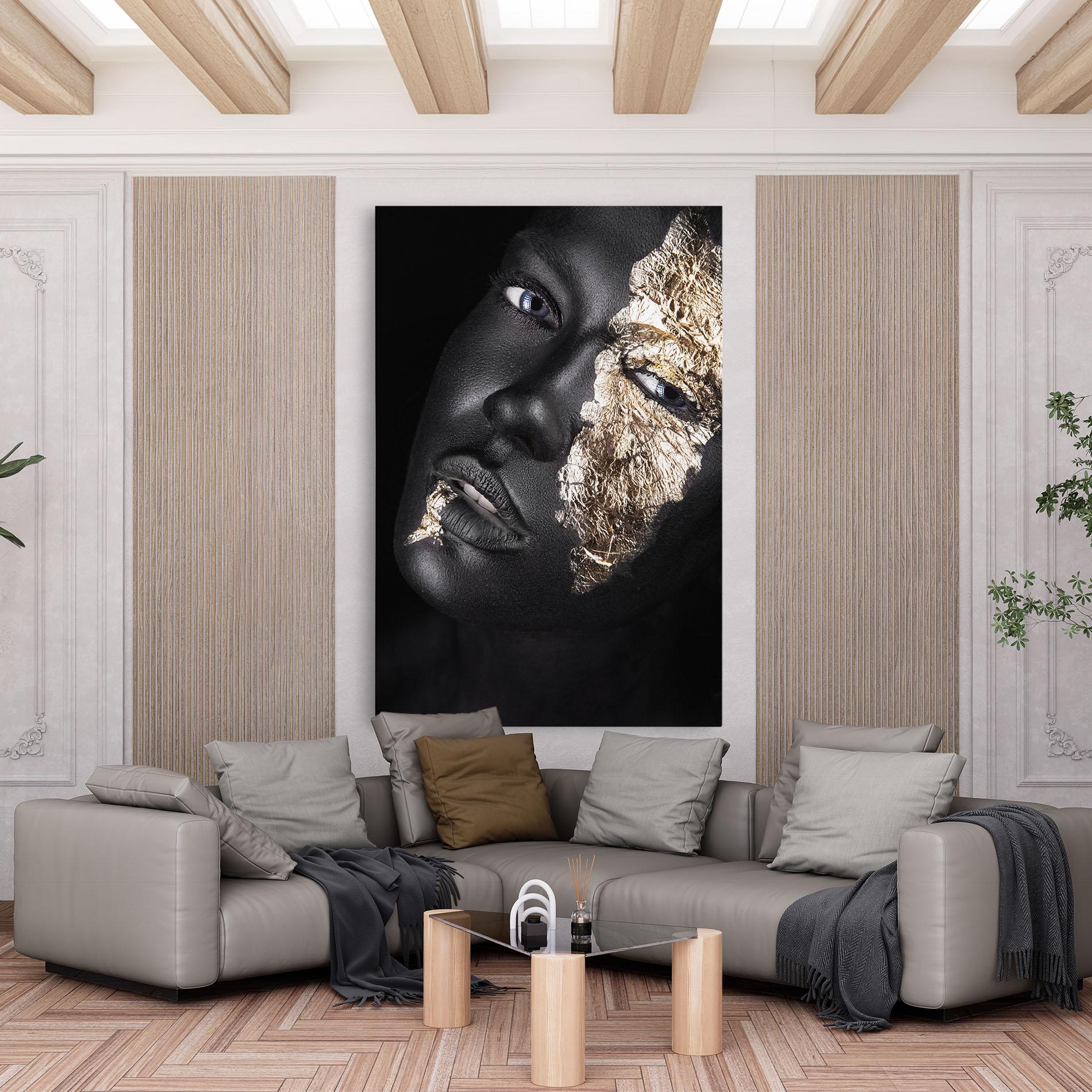 Tablou Canvas Grey Gold Makeup mockup 6