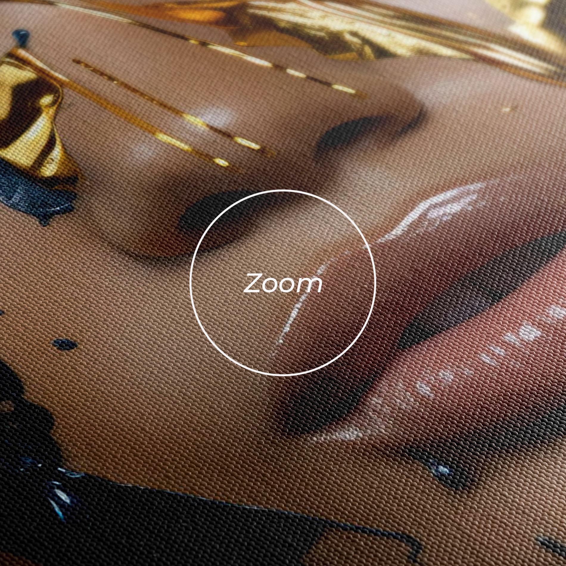 Tablou Canvas Blue Gold Paint Face mockup 3