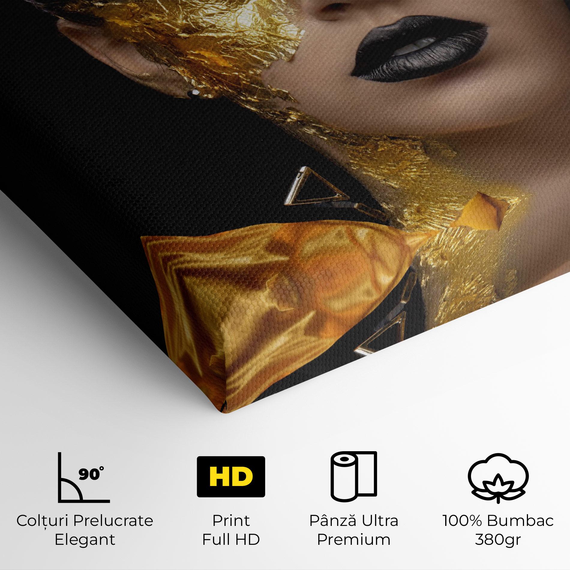 Tablou Canvas Glamorous Gold Outfit mockup 4