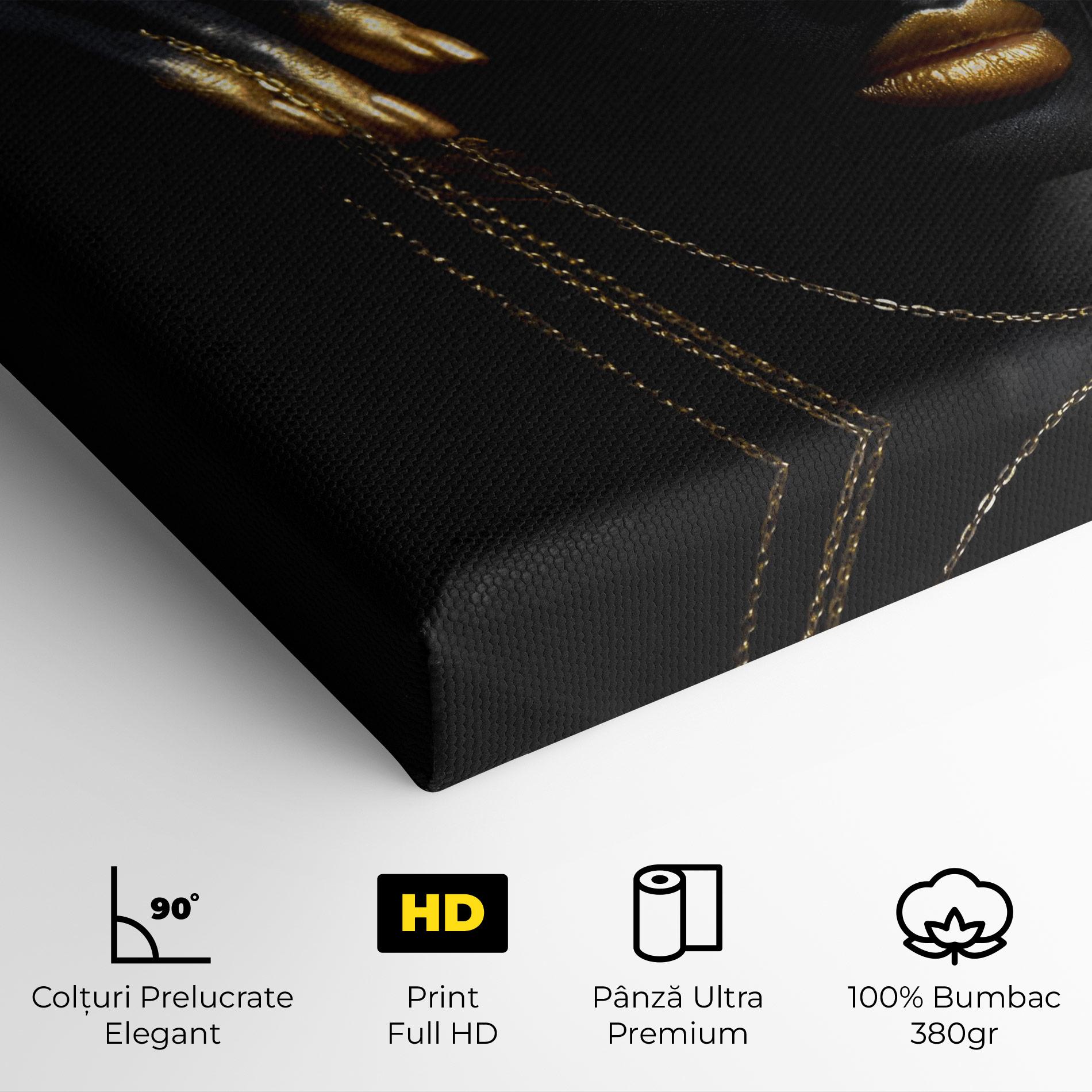 Tablou Canvas Gold Black Skin mockup 4