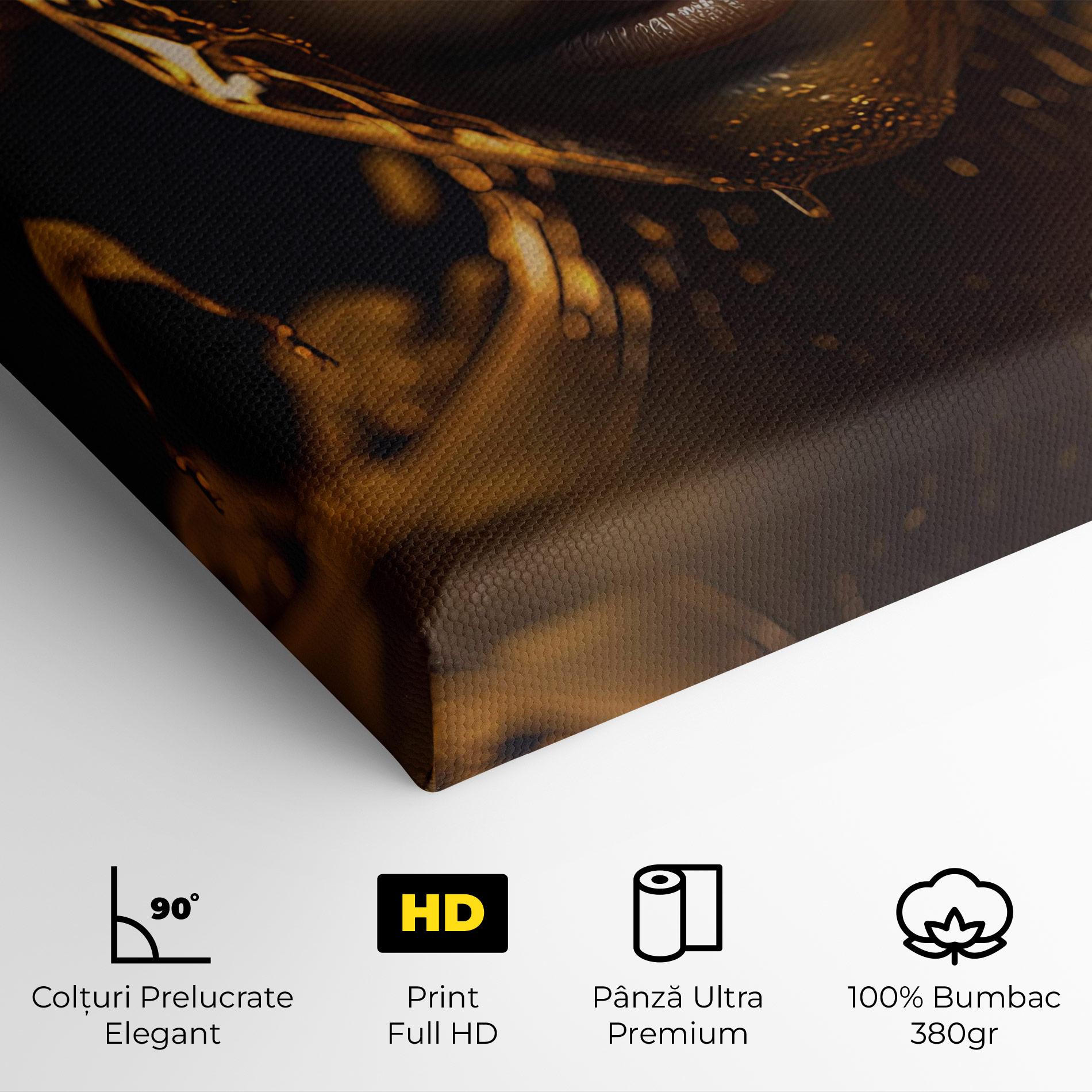 Tablou Canvas Gold Honeycomb Girl mockup 4
