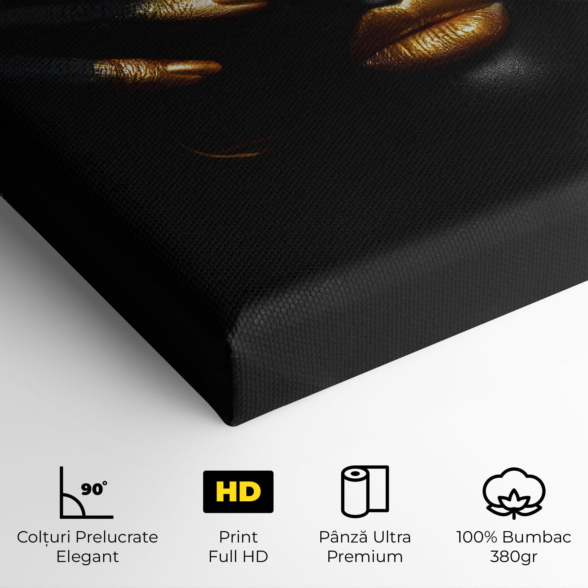 Tablou Canvas Gold Makeup Nails mockup 4