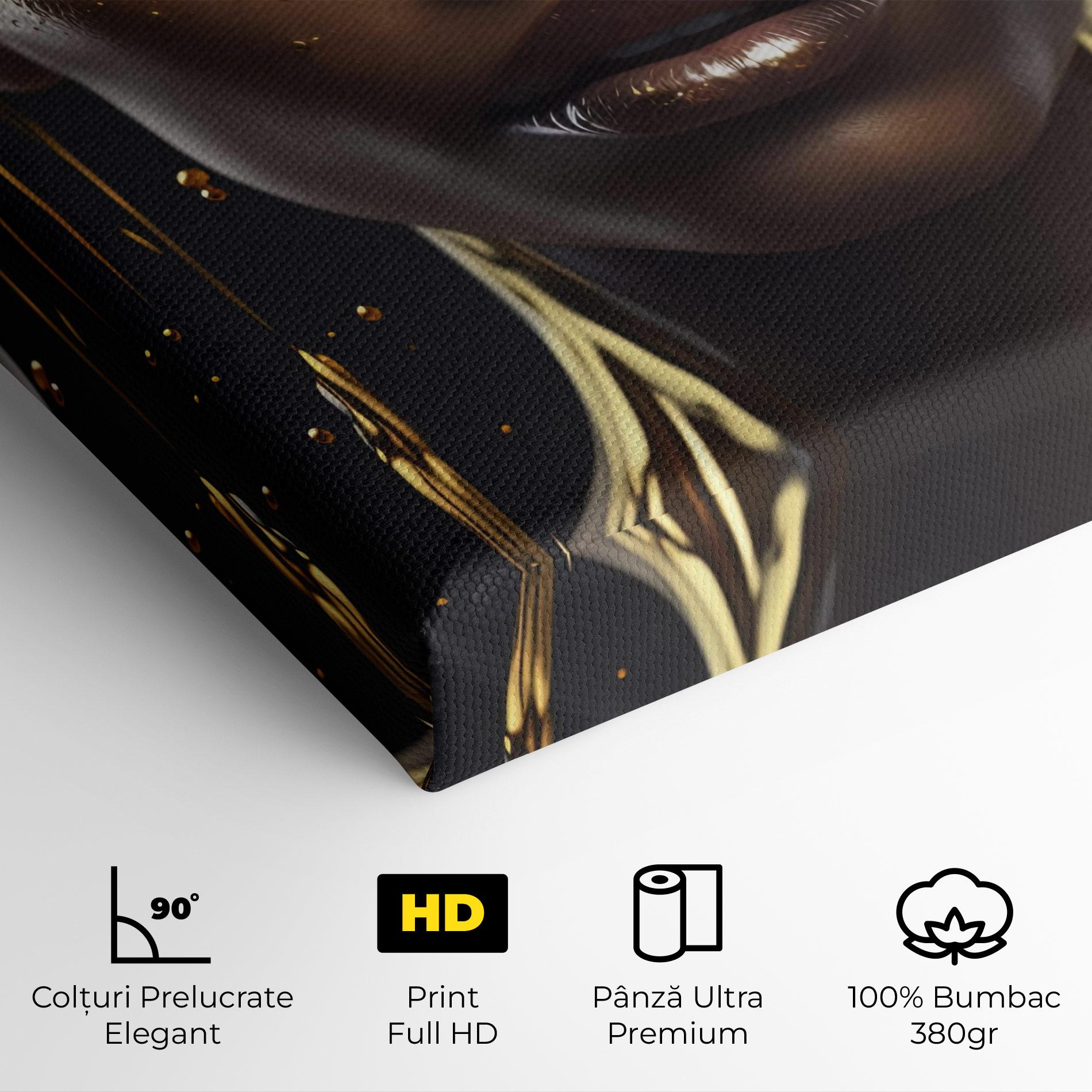 Tablou Canvas Gold Portrait Falling mockup 4