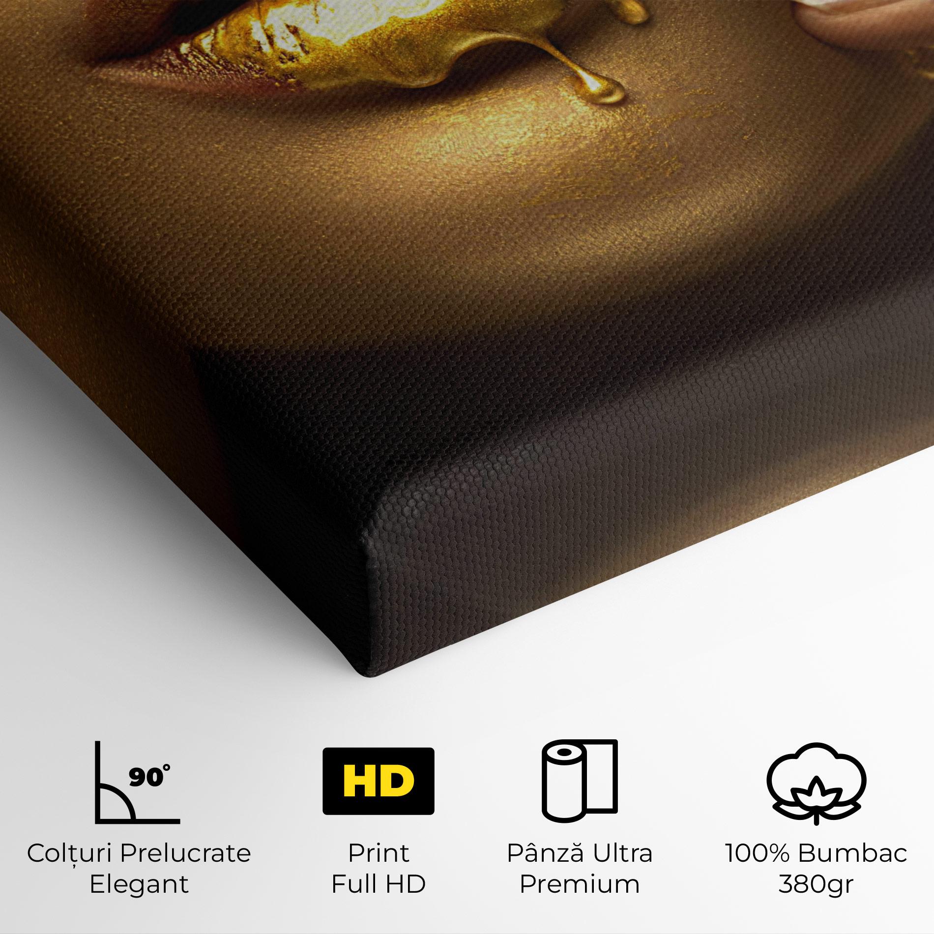 Tablou Canvas Golden Lips mockup 4