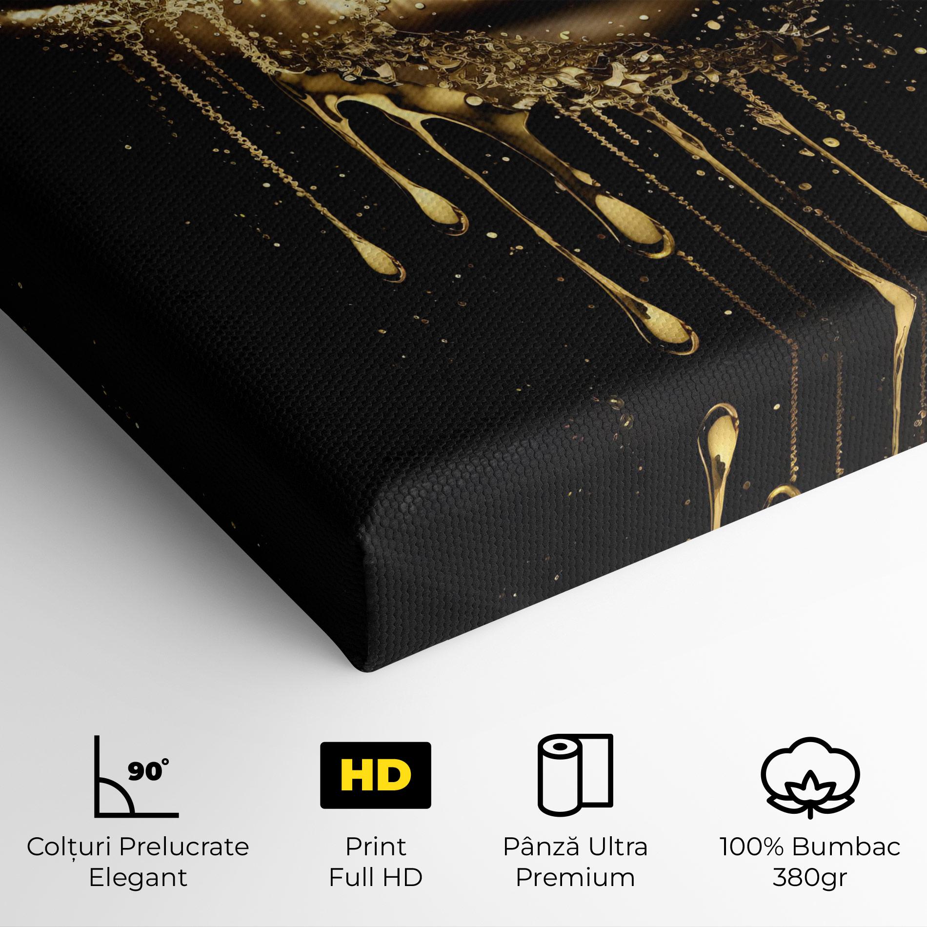Tablou Canvas Golden Luxury Lips mockup 4