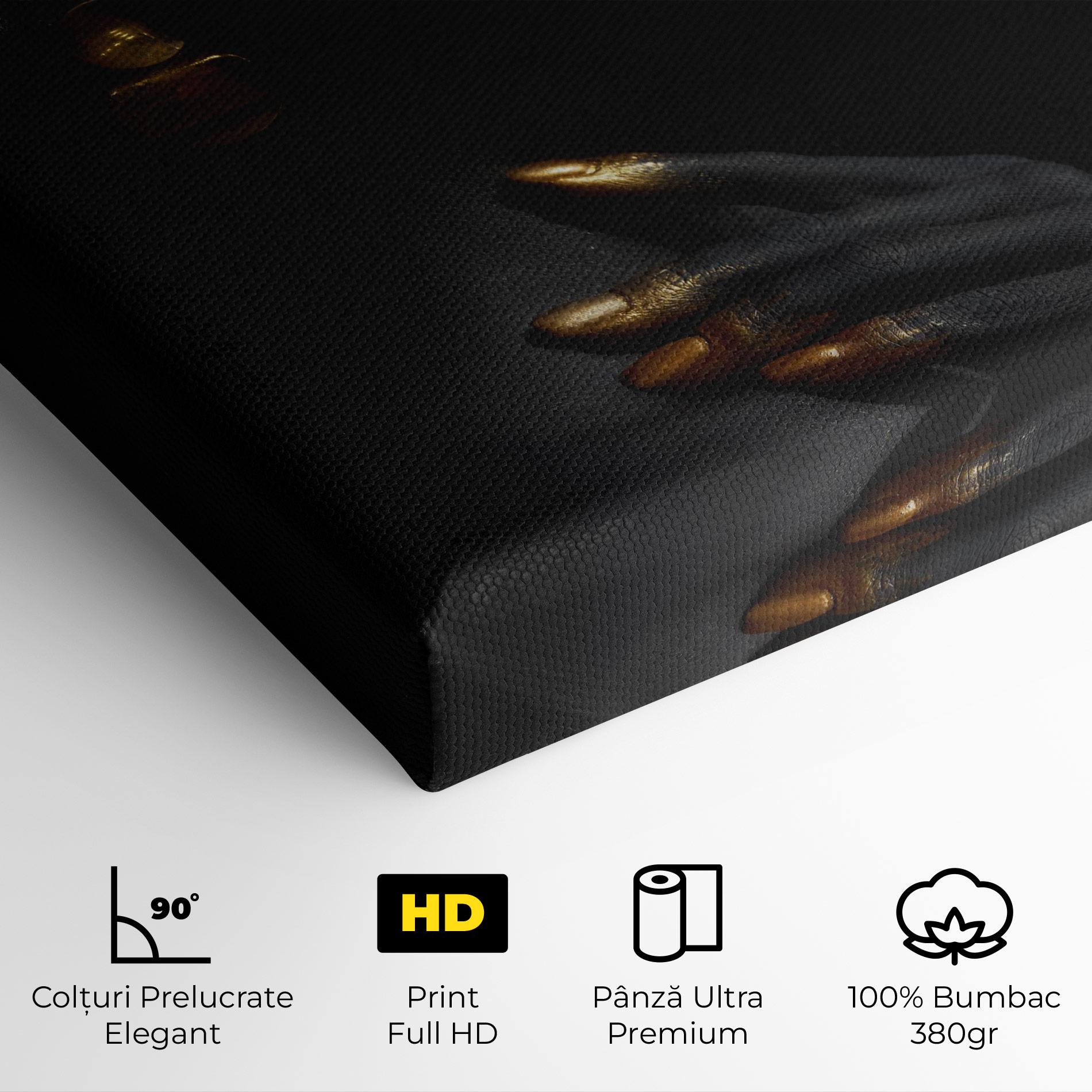 Tablou Canvas Lips Gold Eyelids mockup 4