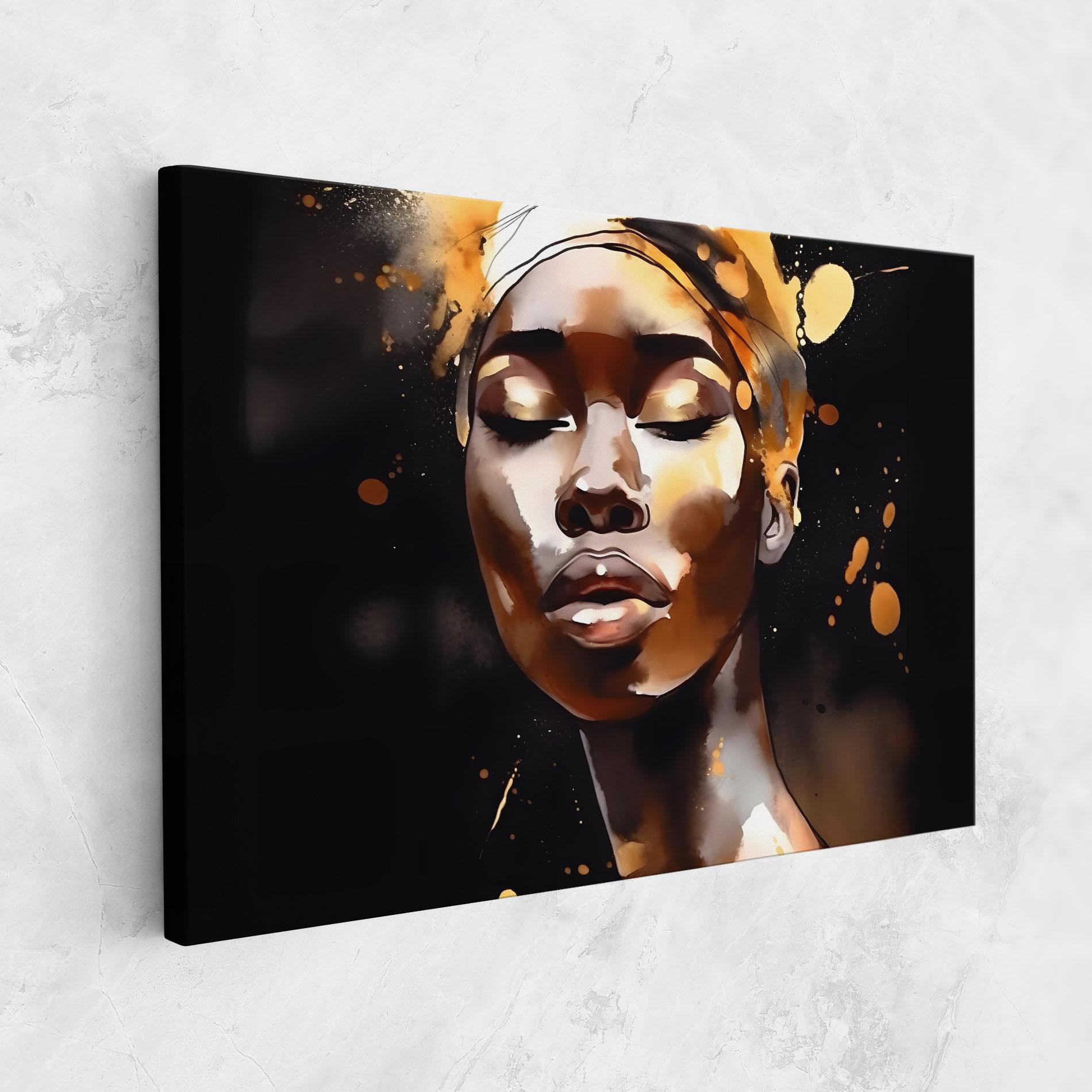 Tablou Canvas Abstract Gold Woman mockup 1