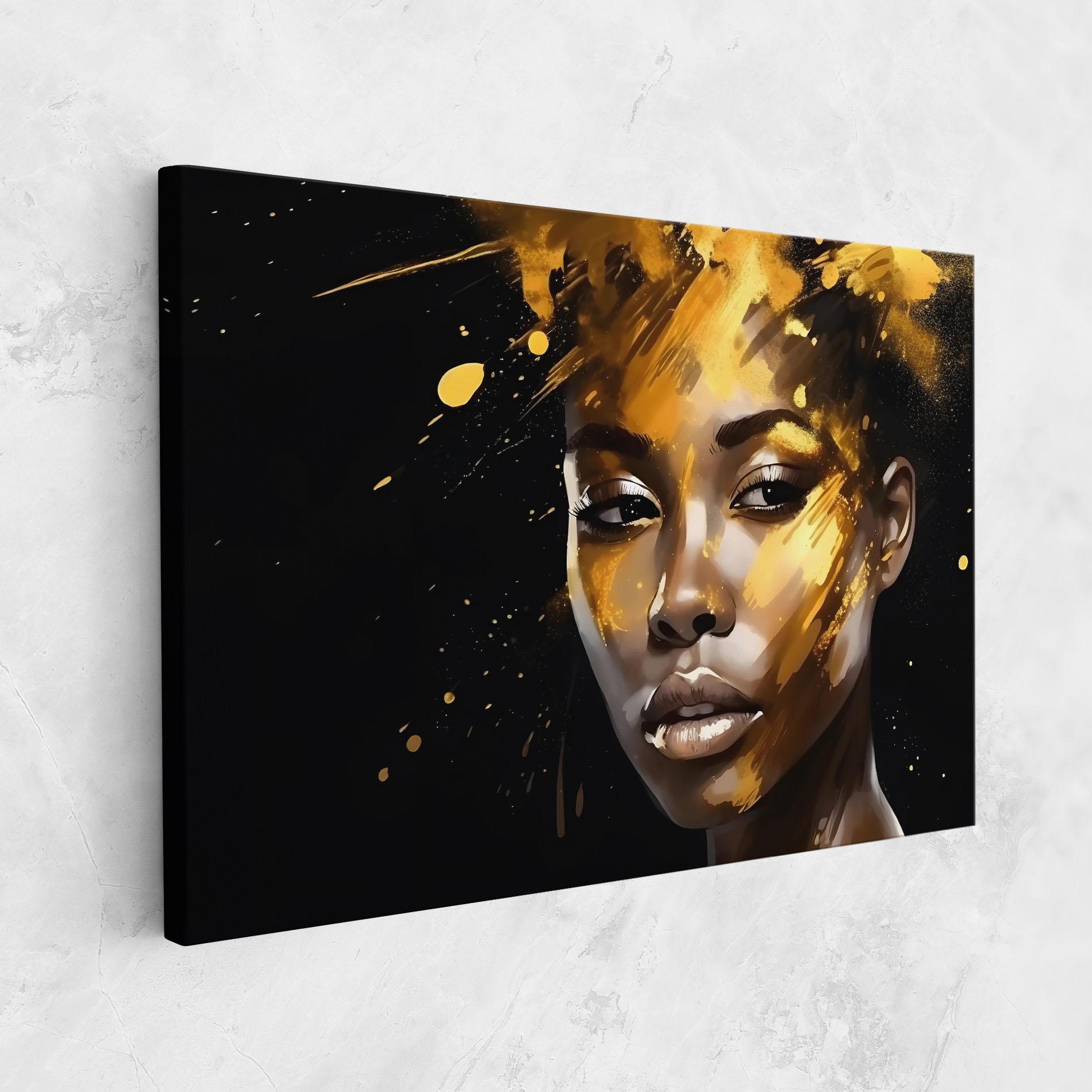 Tablou Canvas African Gold Woman mockup 1