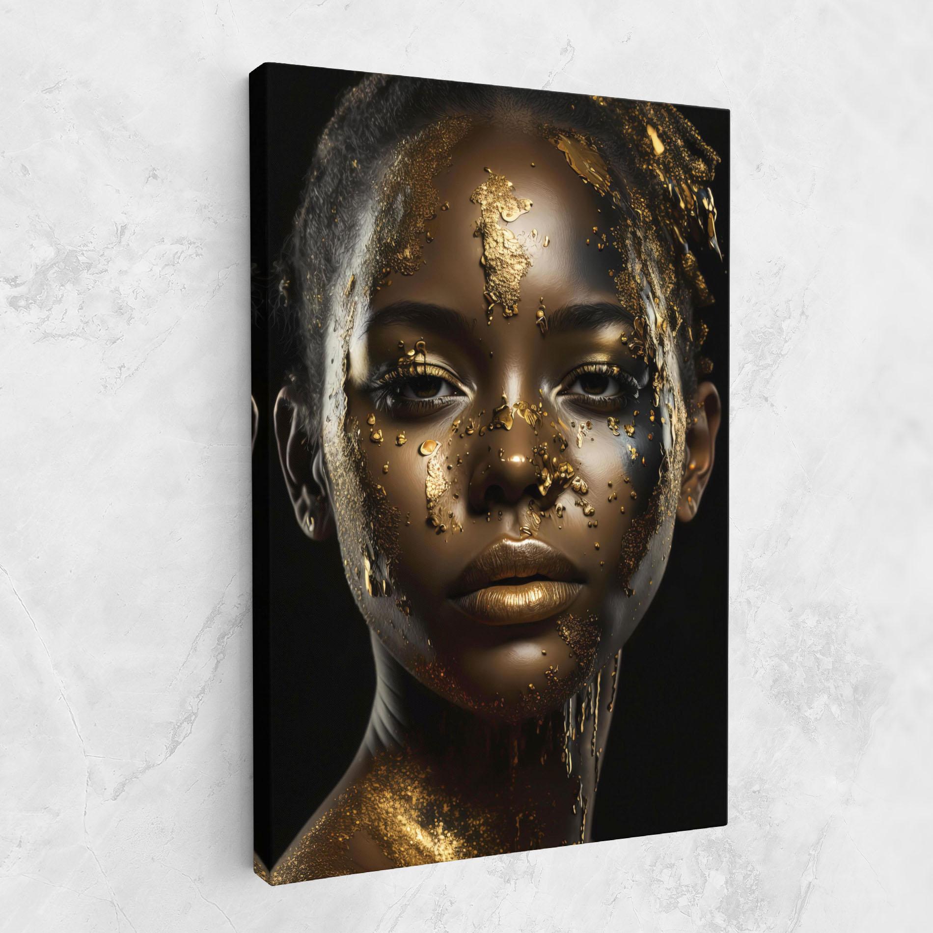 Tablou Canvas Attractive Gold Woman mockup 1