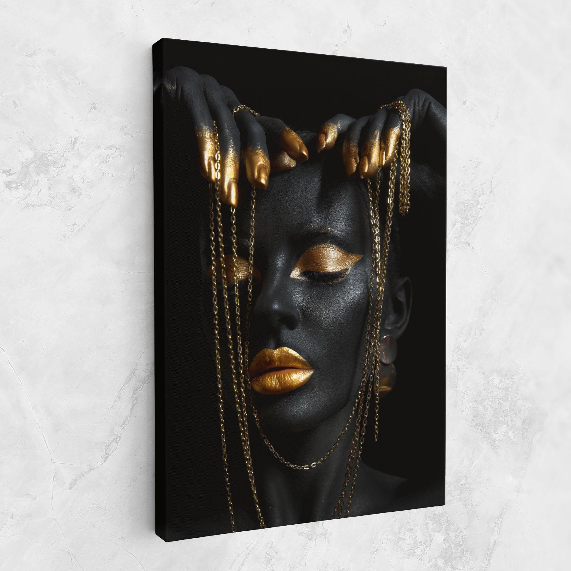 Tablou Canvas Chain Gold Eyelids mockup 1