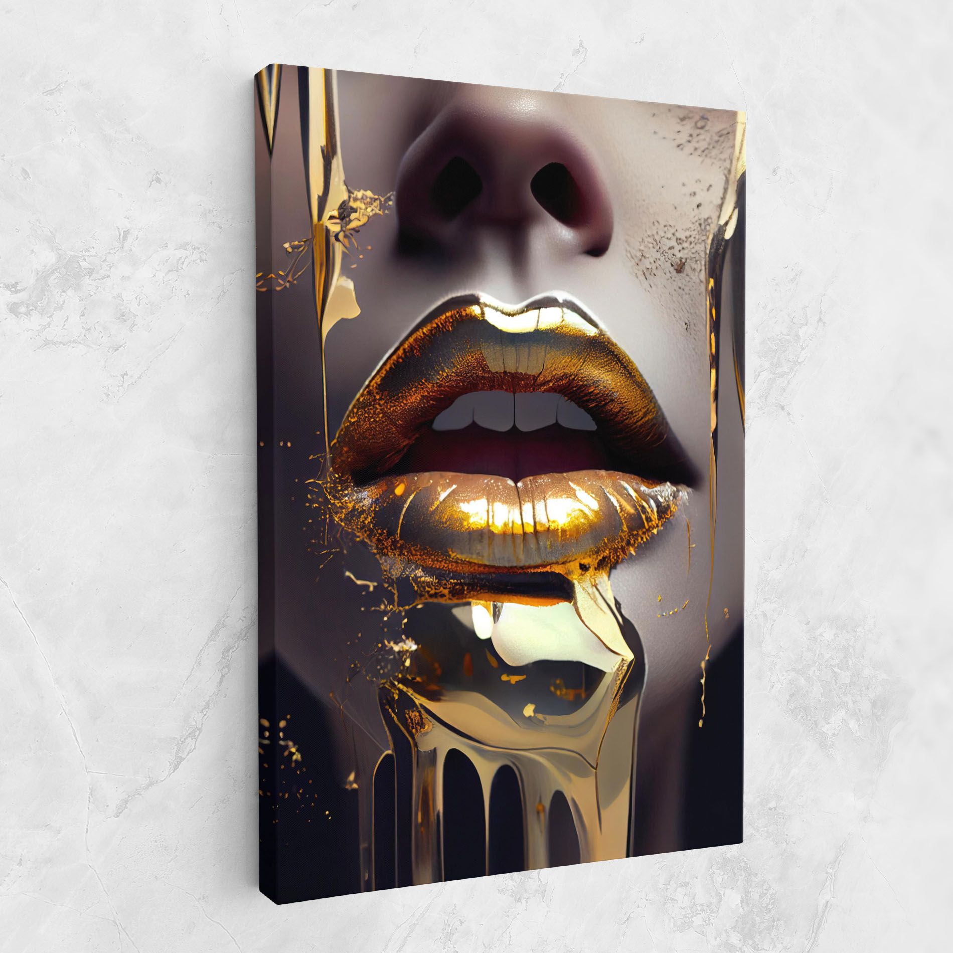 Glamorous Gold Lips mockup 1