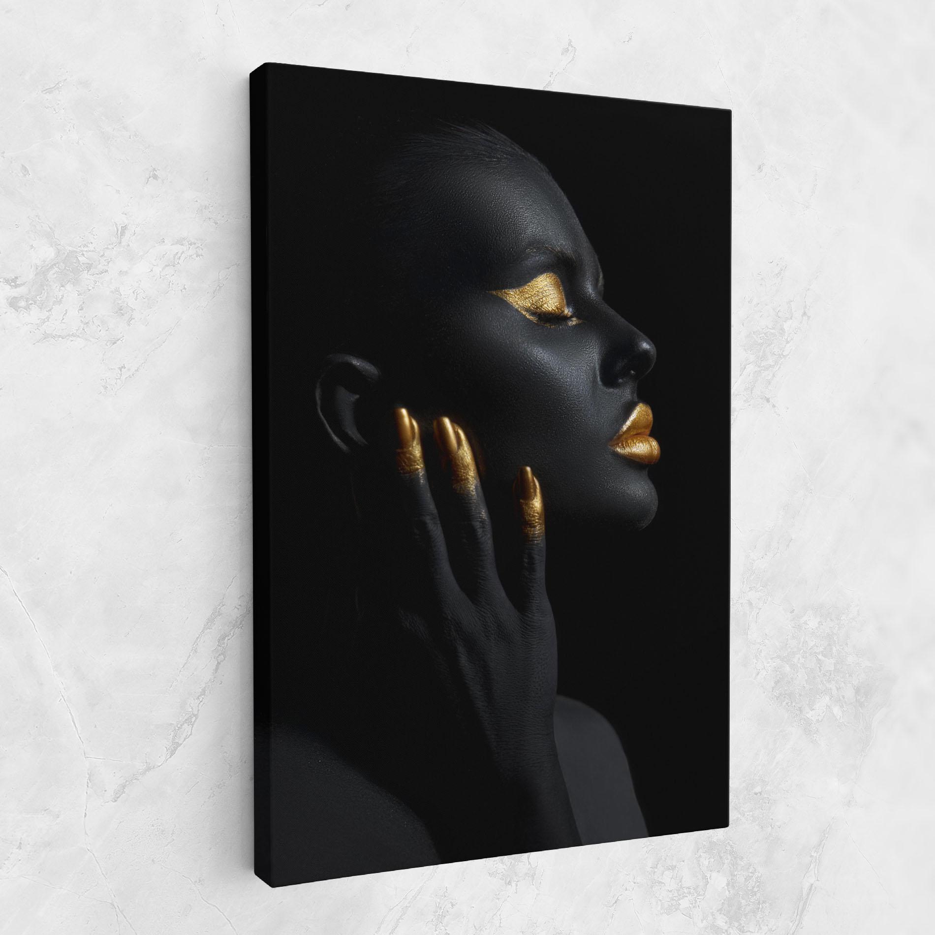 Tablou Canvas Gold Black Paint mockup 1
