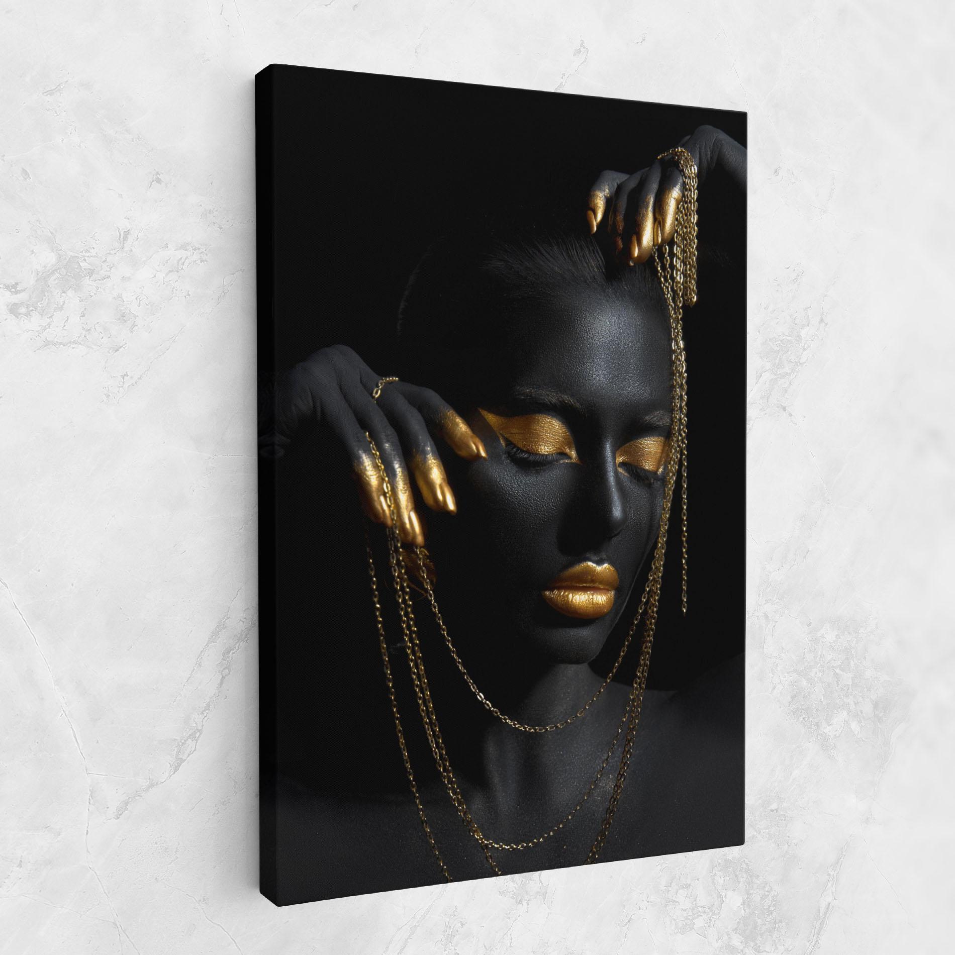Tablou Canvas Gold Black Skin mockup 1