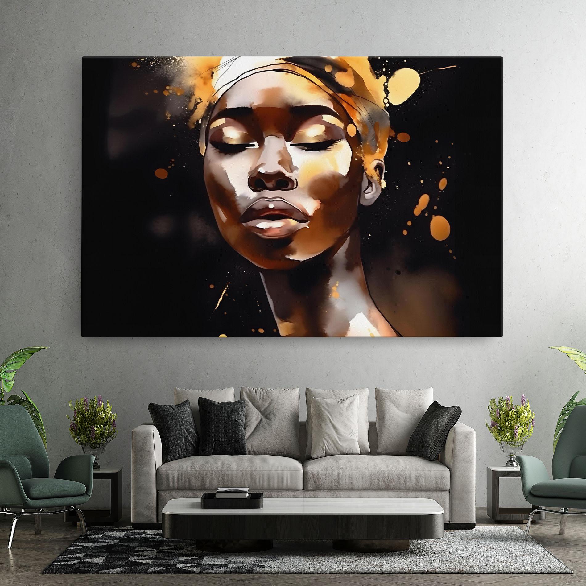 Tablou Canvas Abstract Gold Woman mockup 7