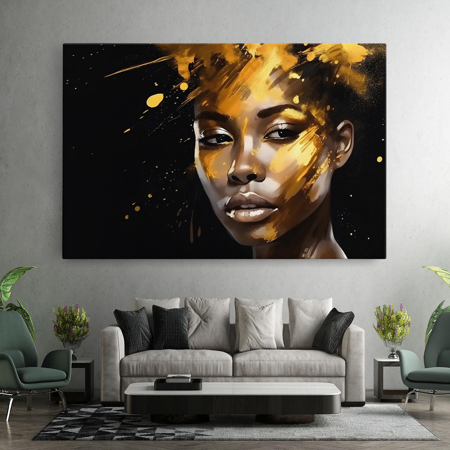 Tablou Canvas African Gold Woman mockup 7