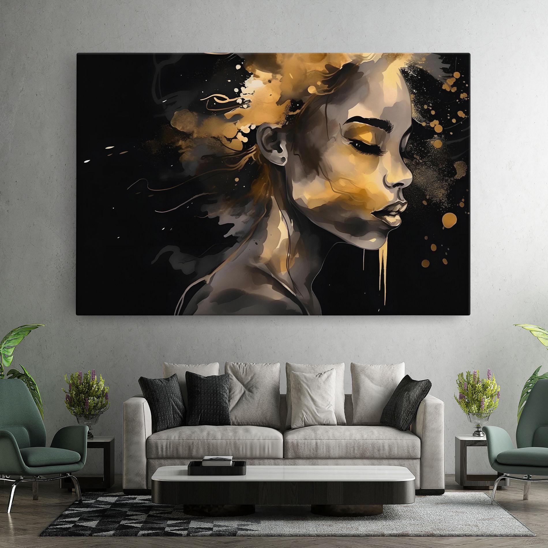 Tablou Canvas Gold Stylish Modern mockup 7