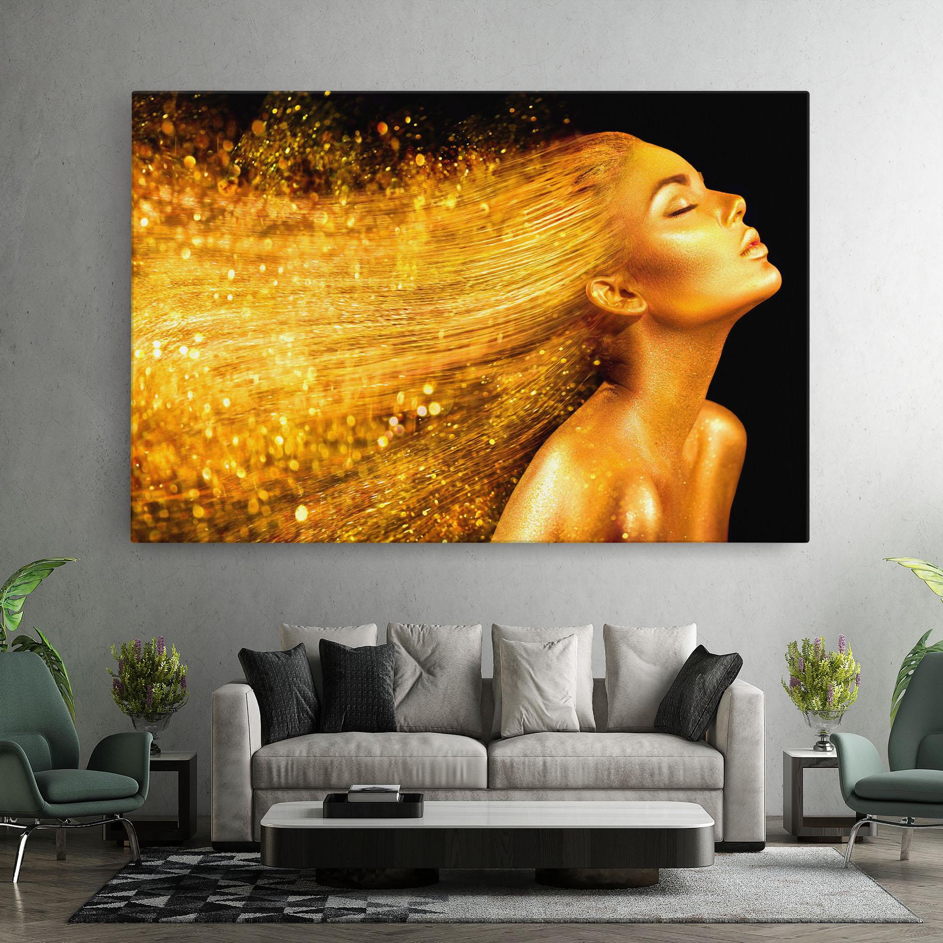 Tablou Canvas Golden Girl mockup 7