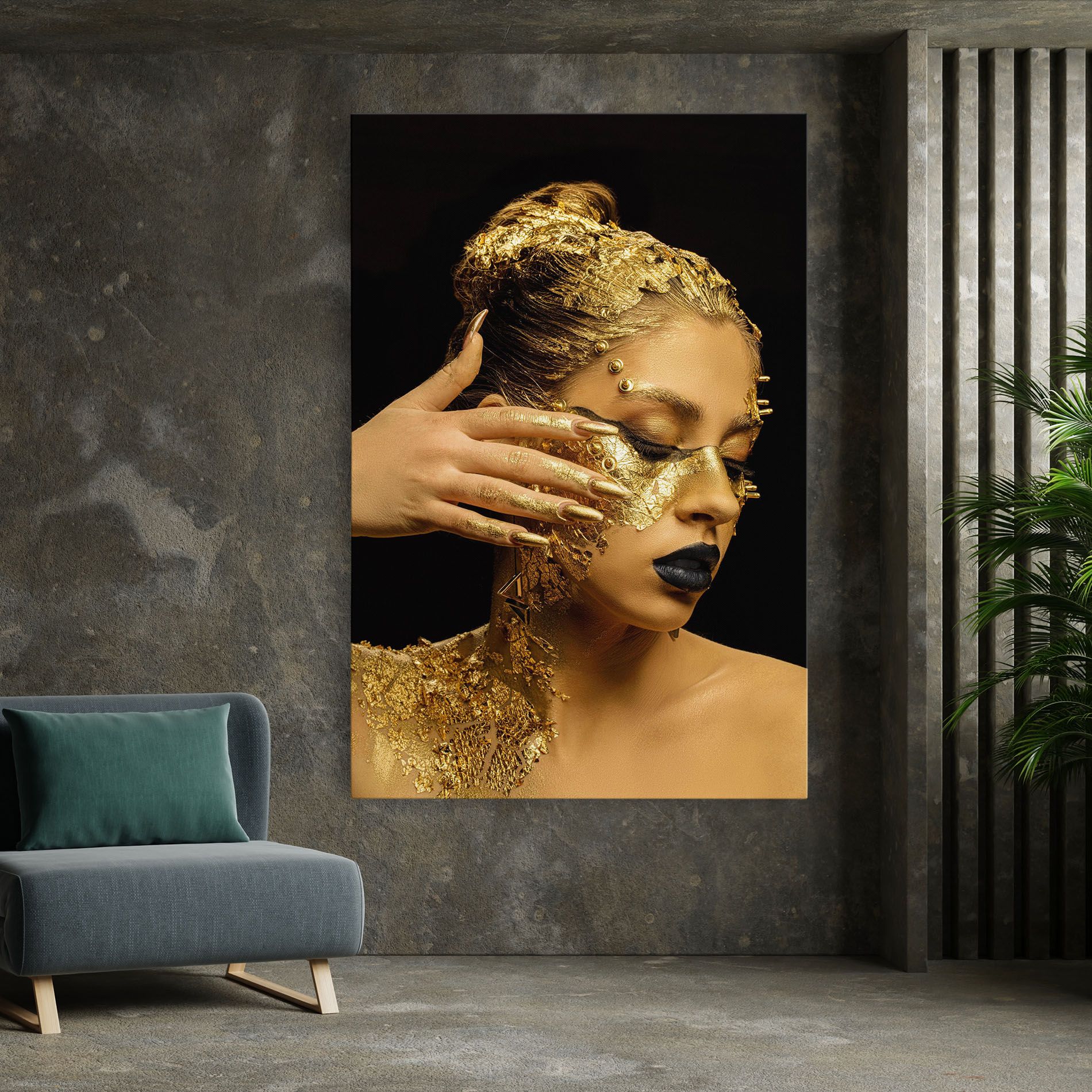 Festive Golden Makeup mockup 7