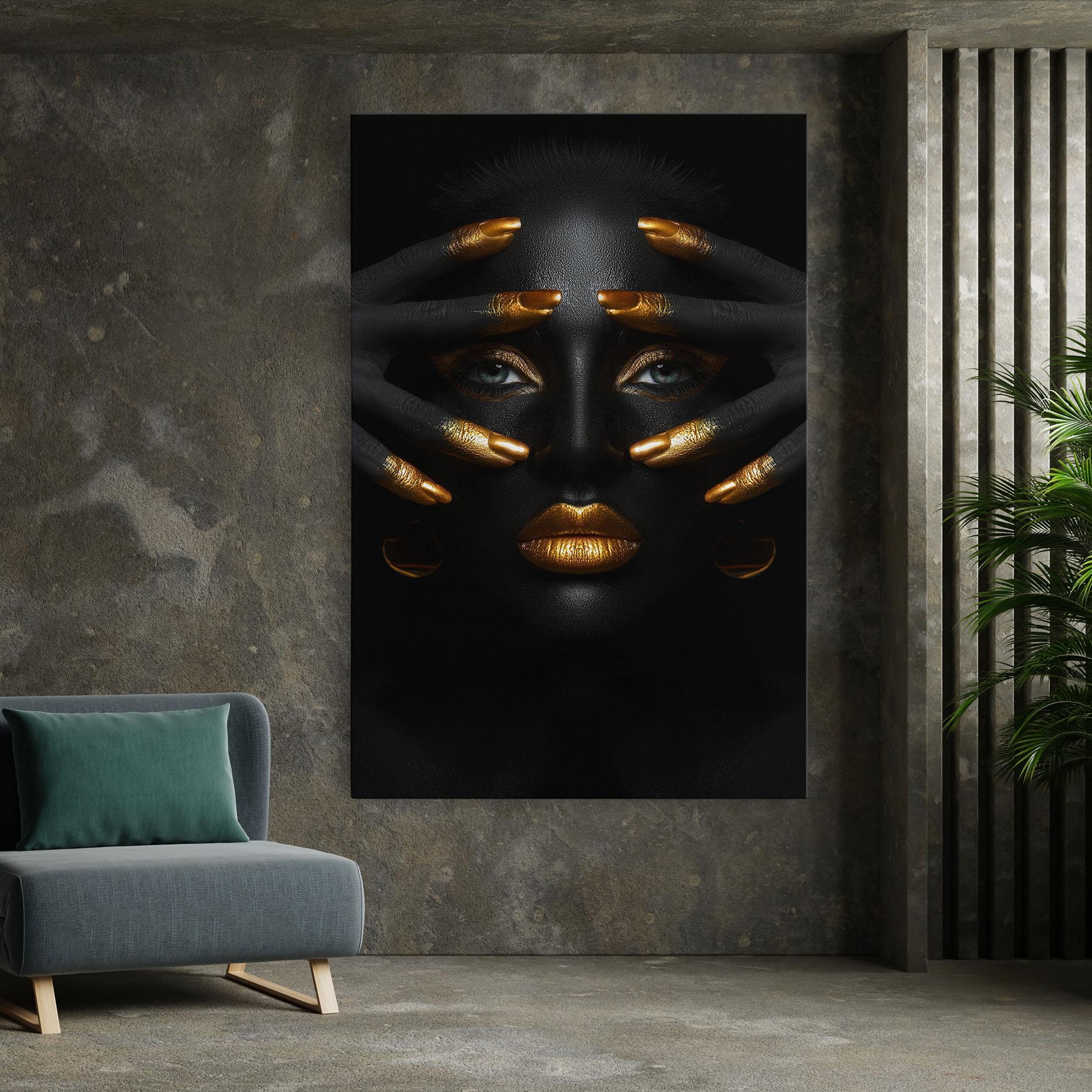 Tablou Canvas Gold Fingertips Art mockup 7
