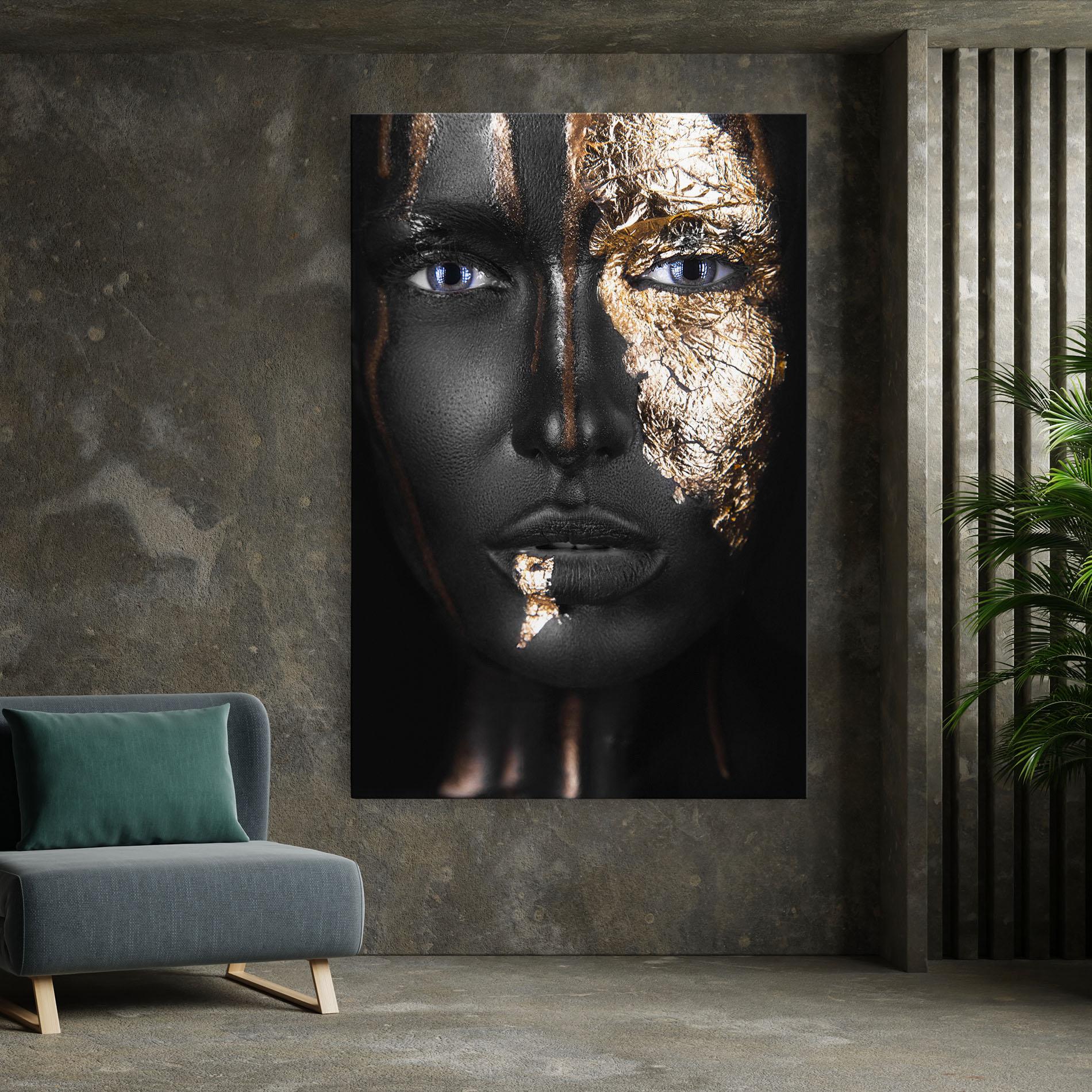 Tablou Canvas Golden Face mockup 7