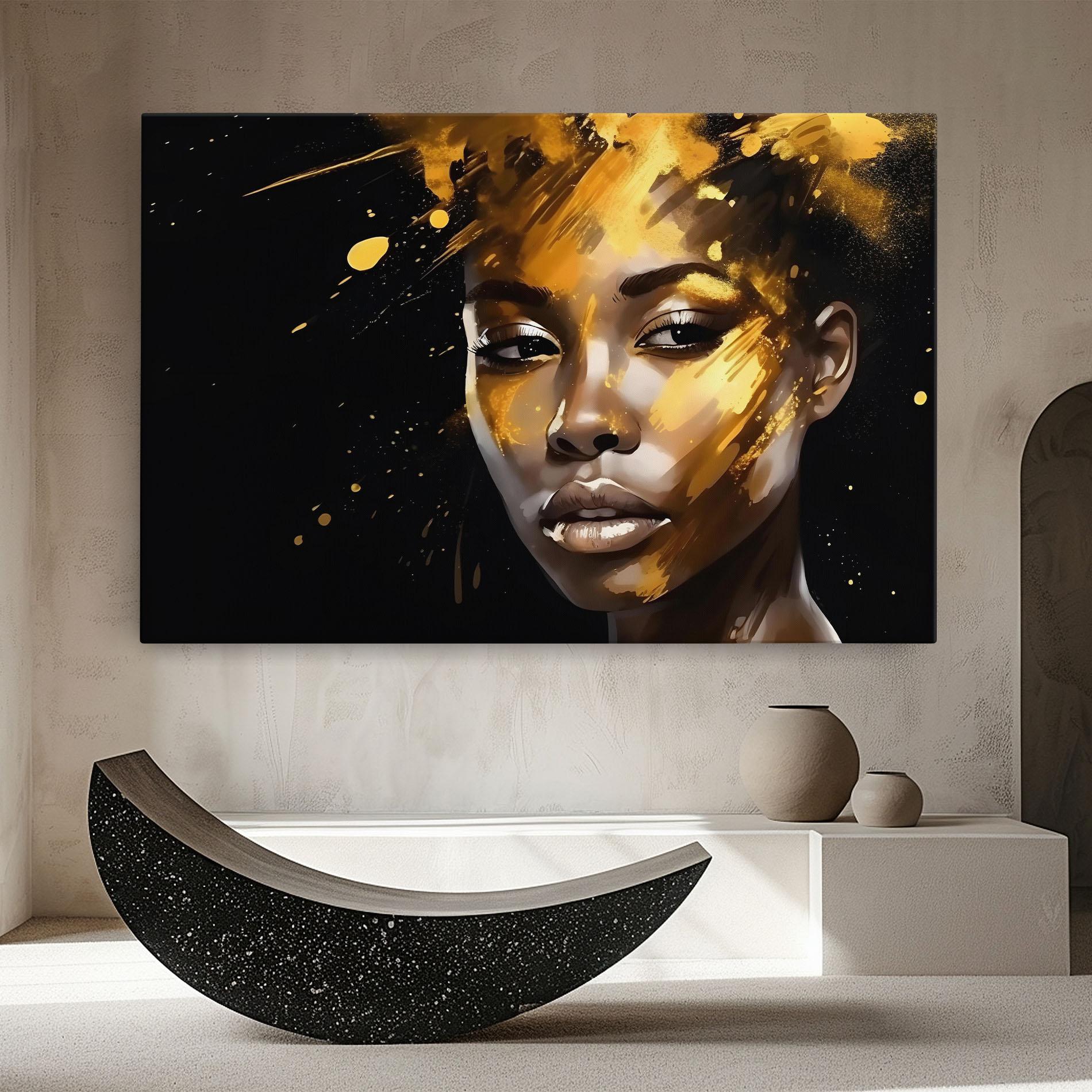Tablou Canvas African Gold Woman mockup 8
