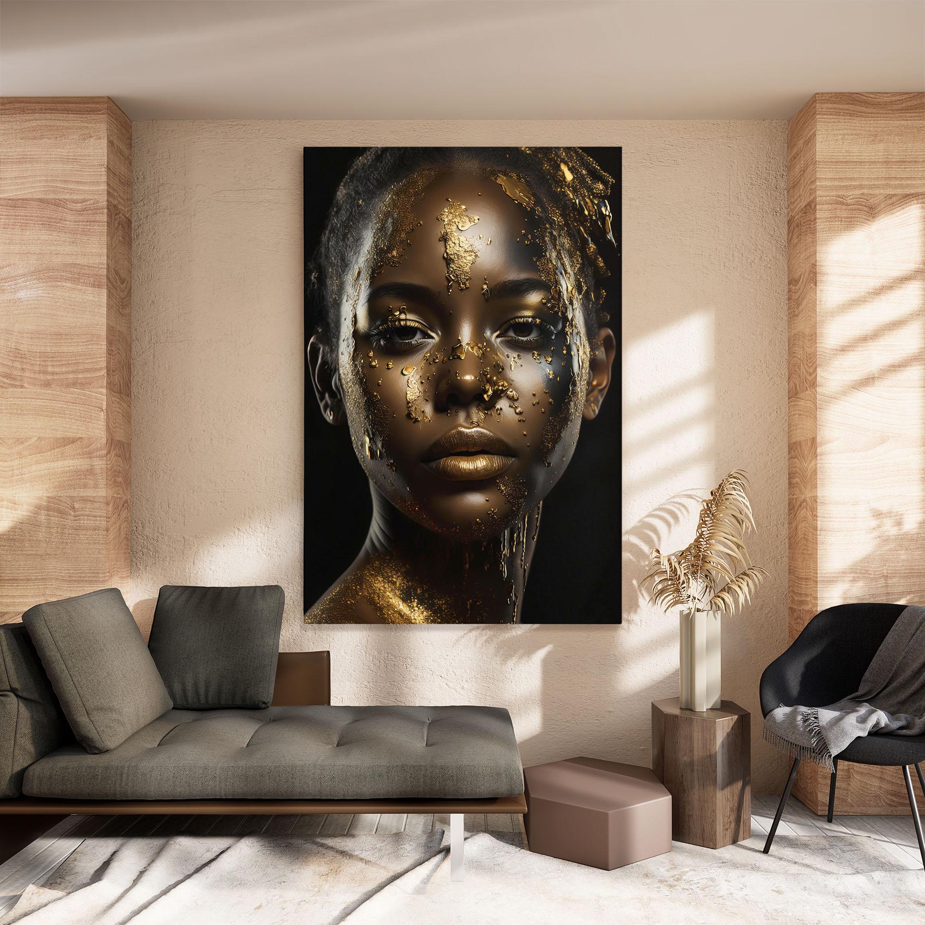Tablou Canvas Attractive Gold Woman mockup 8