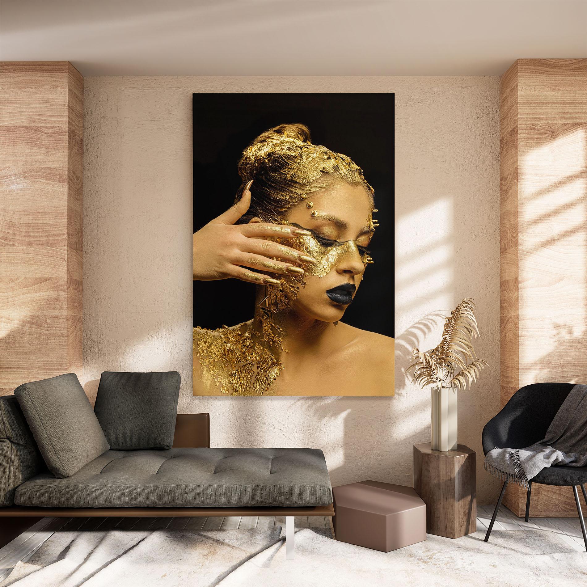 Tablou Canvas Festive Golden Makeup mockup 8