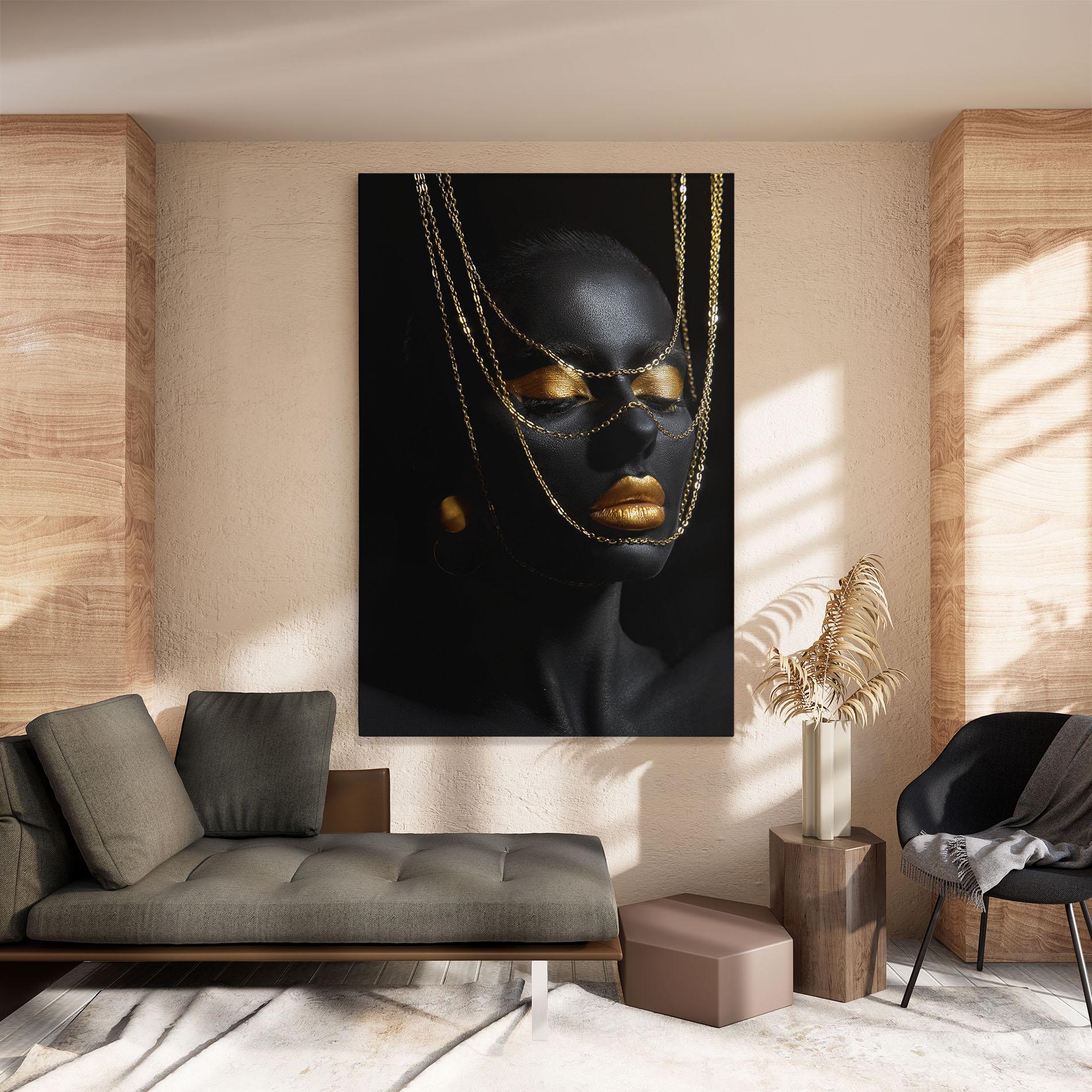 Tablou Canvas Gold Chain Girl mockup 8