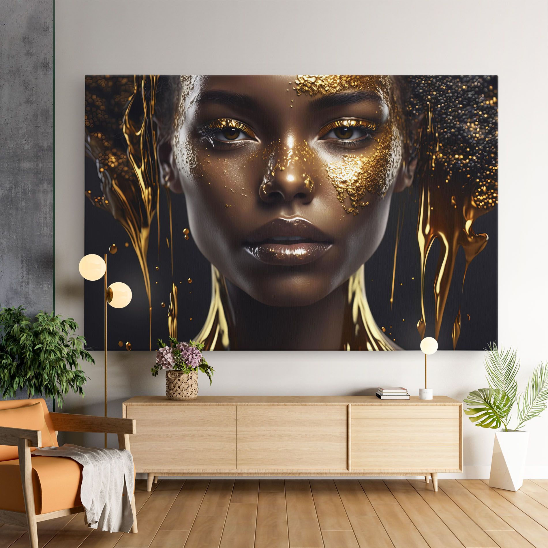 Gold Portrait Falling mockup 9
