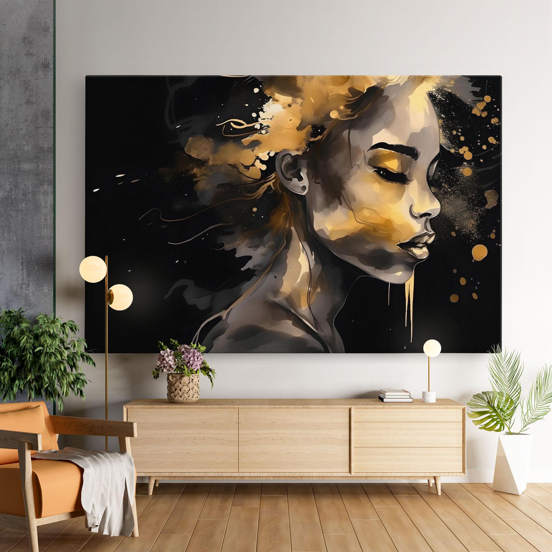 Tablou Canvas Gold Stylish Modern mockup 9