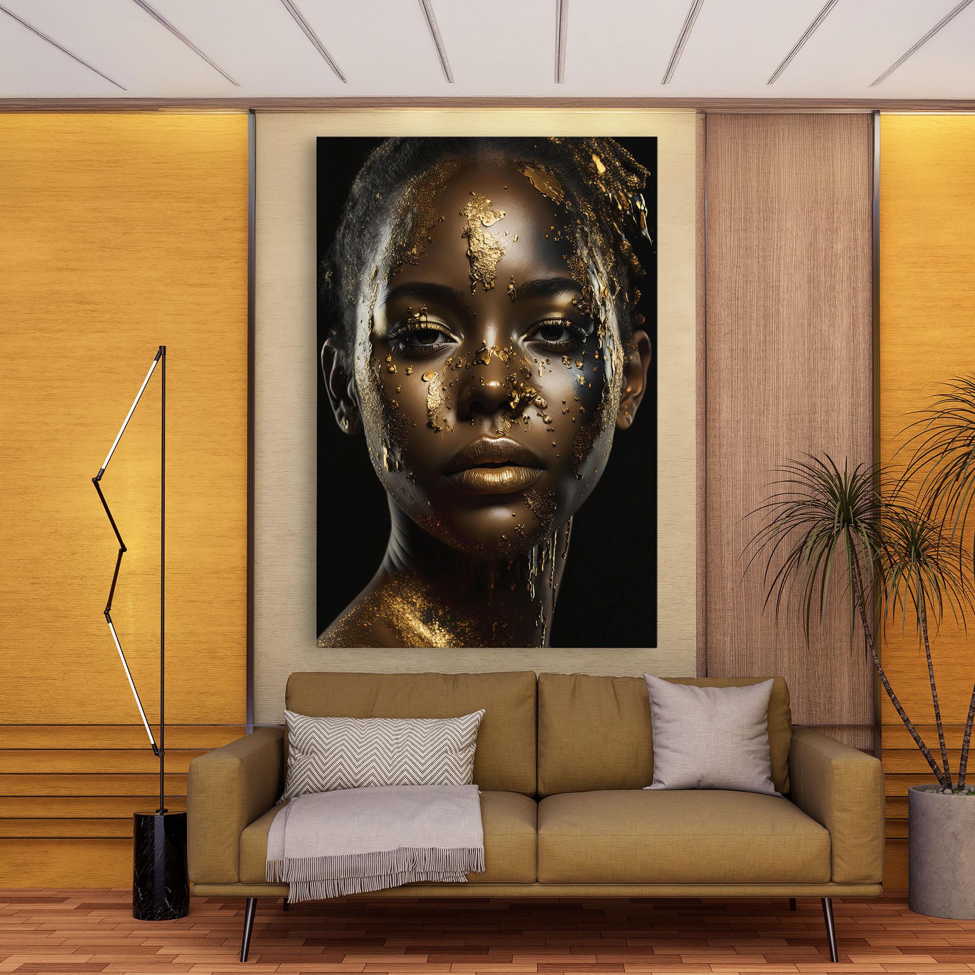 Tablou Canvas Attractive Gold Woman mockup 9